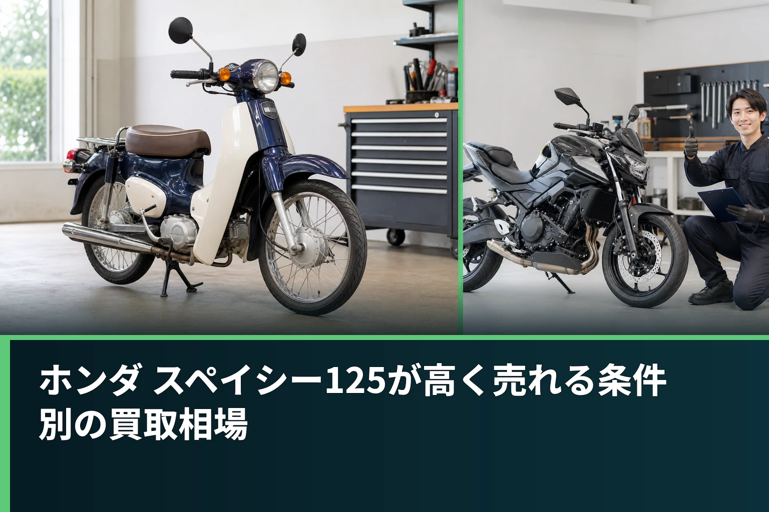 ホンダ スペイシー125が高く売れる条件別の買取相場