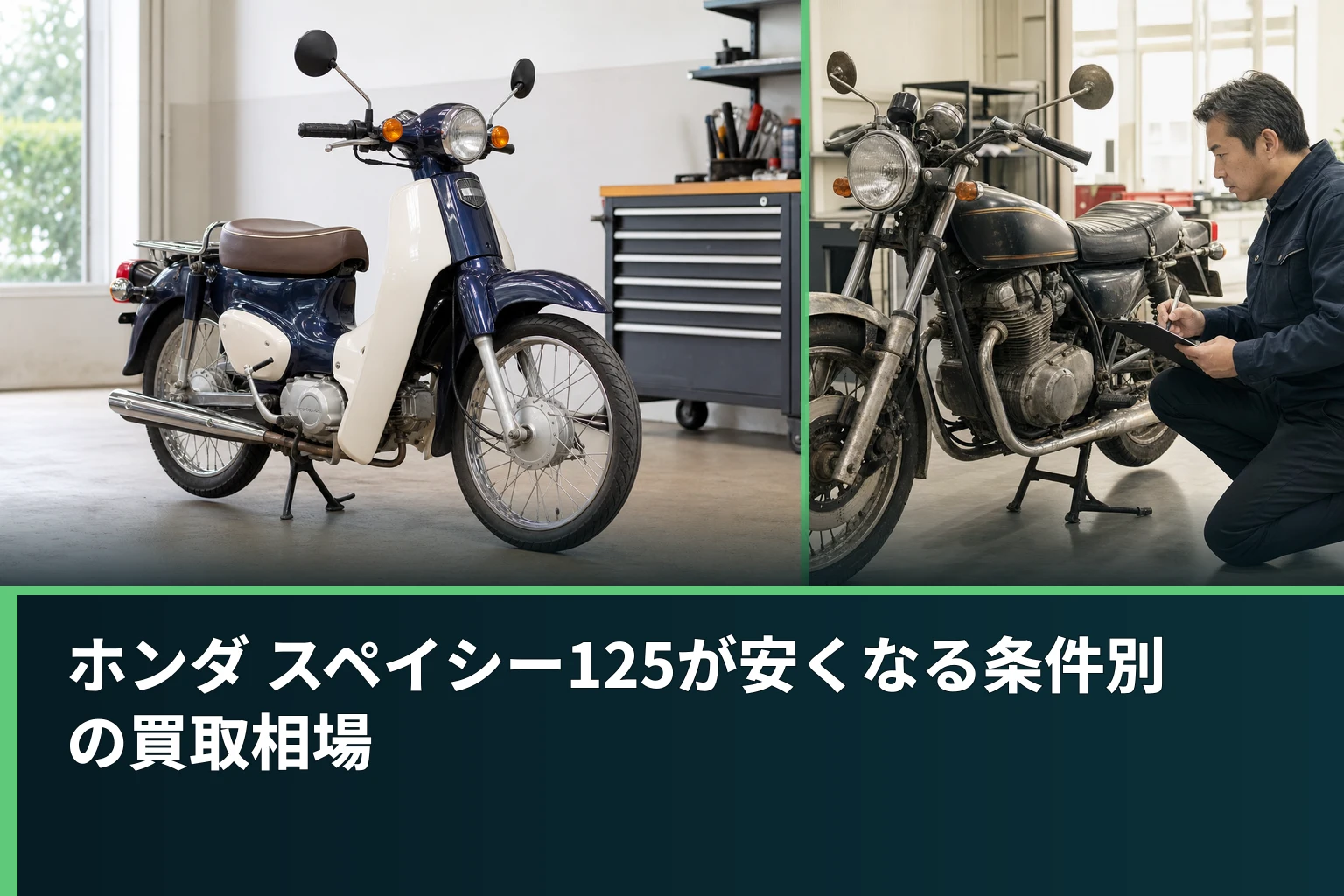 ホンダ スペイシー125が安くなる条件別の買取相場