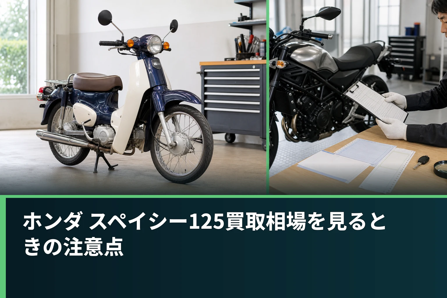 ホンダ スペイシー125買取相場を見るときの注意点