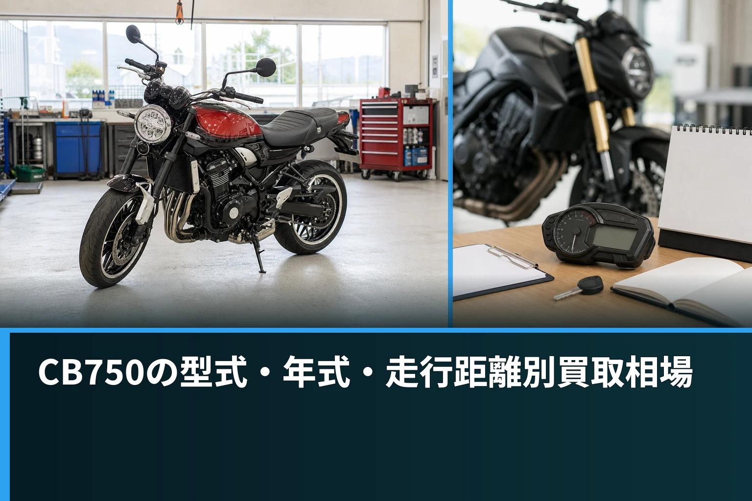 CB750の型式・年式・走行距離別買取相場