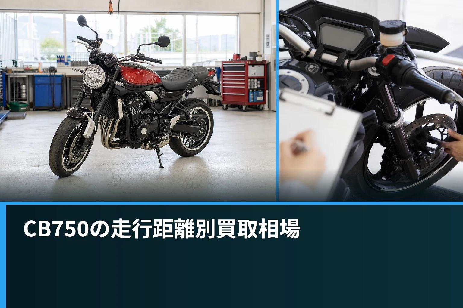 CB750の走行距離別買取相場