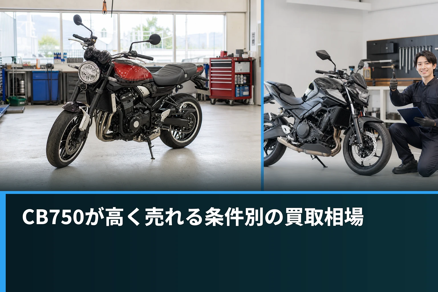 CB750が高く売れる条件別の買取相場