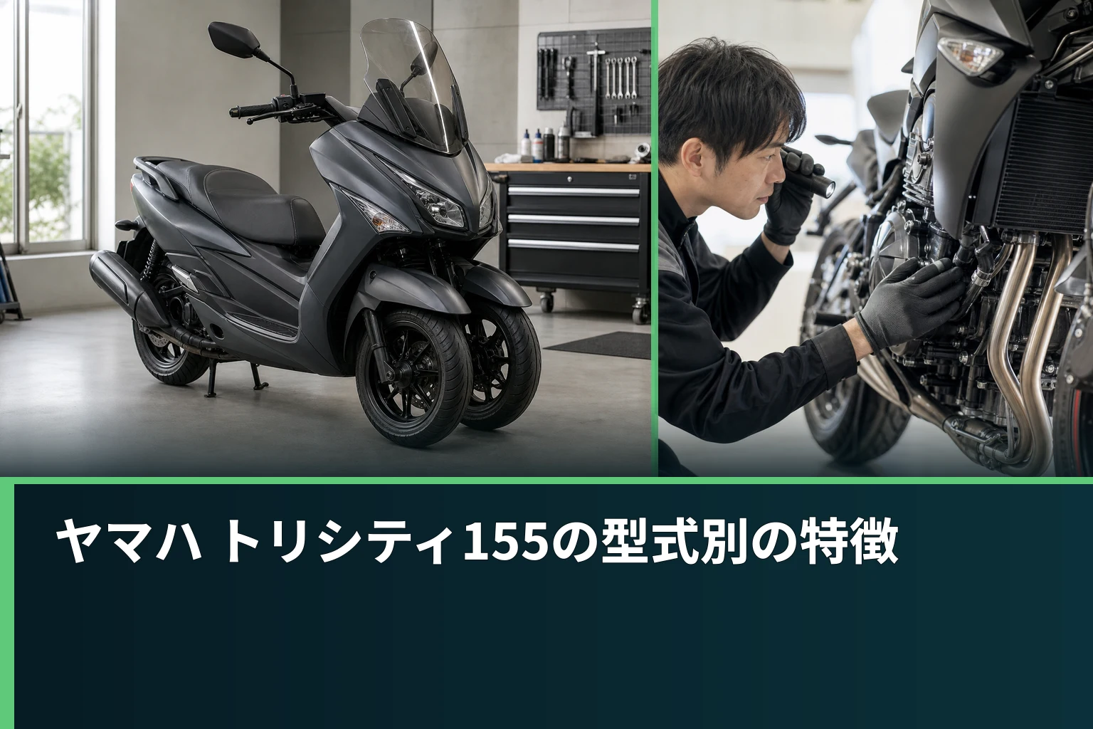 ヤマハ トリシティ155の型式別の特徴