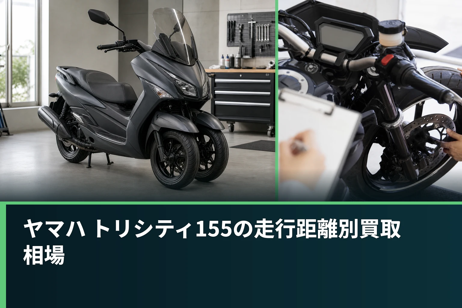 ヤマハ トリシティ155の走行距離別買取相場