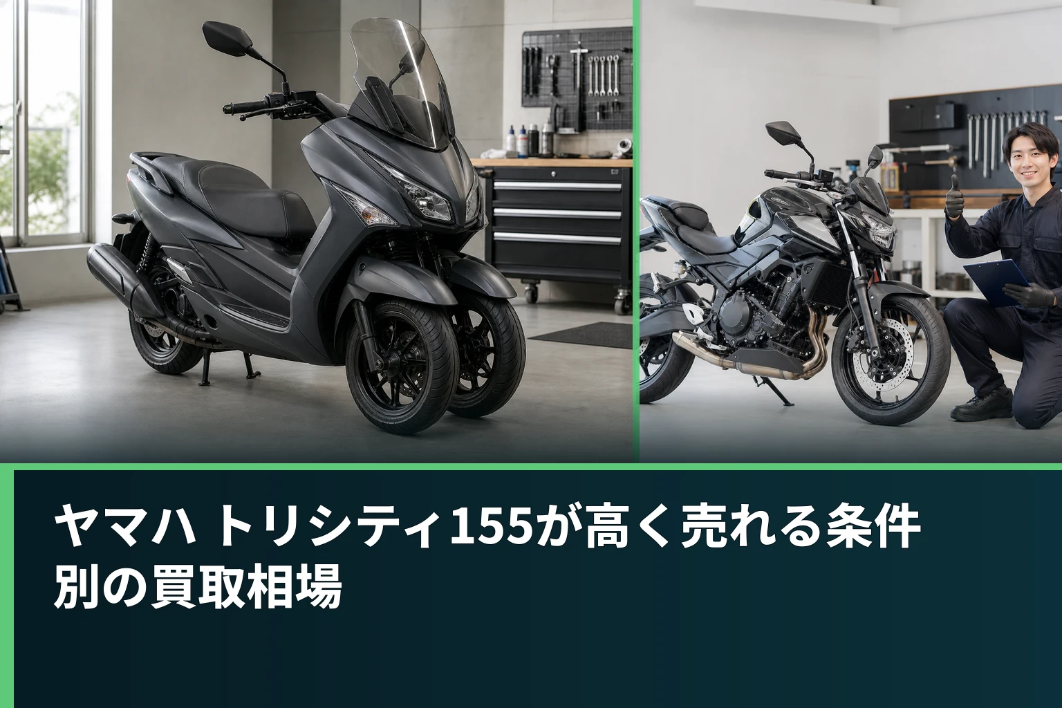 ヤマハ トリシティ155が高く売れる条件別の買取相場