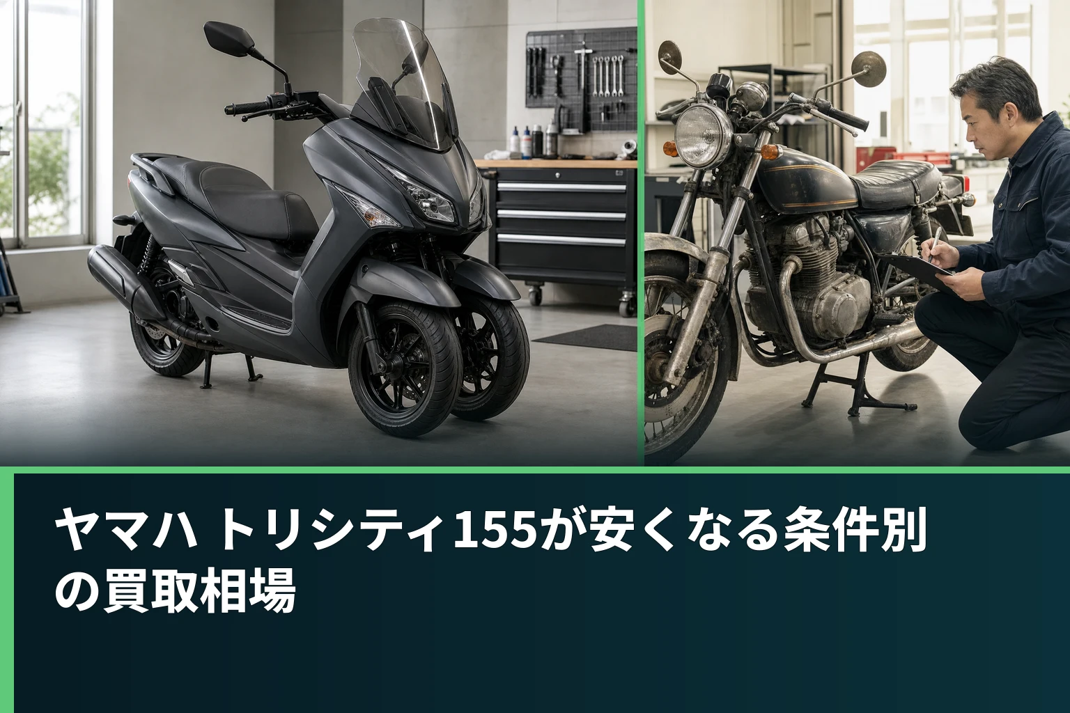 ヤマハ トリシティ155が安くなる条件別の買取相場