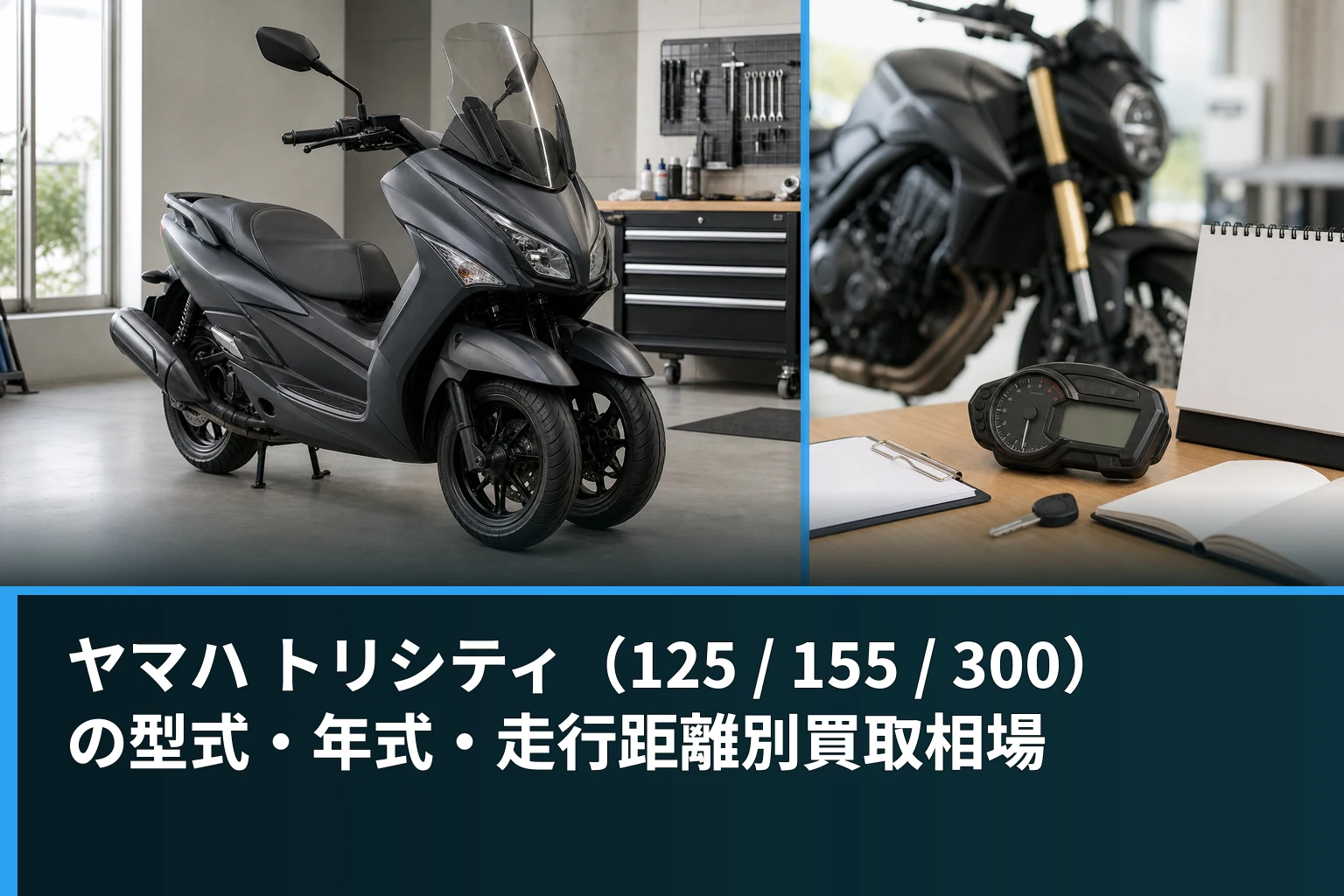 ヤマハ トリシティ（125 / 155 / 300）の型式・年式・走行距離別買取相場