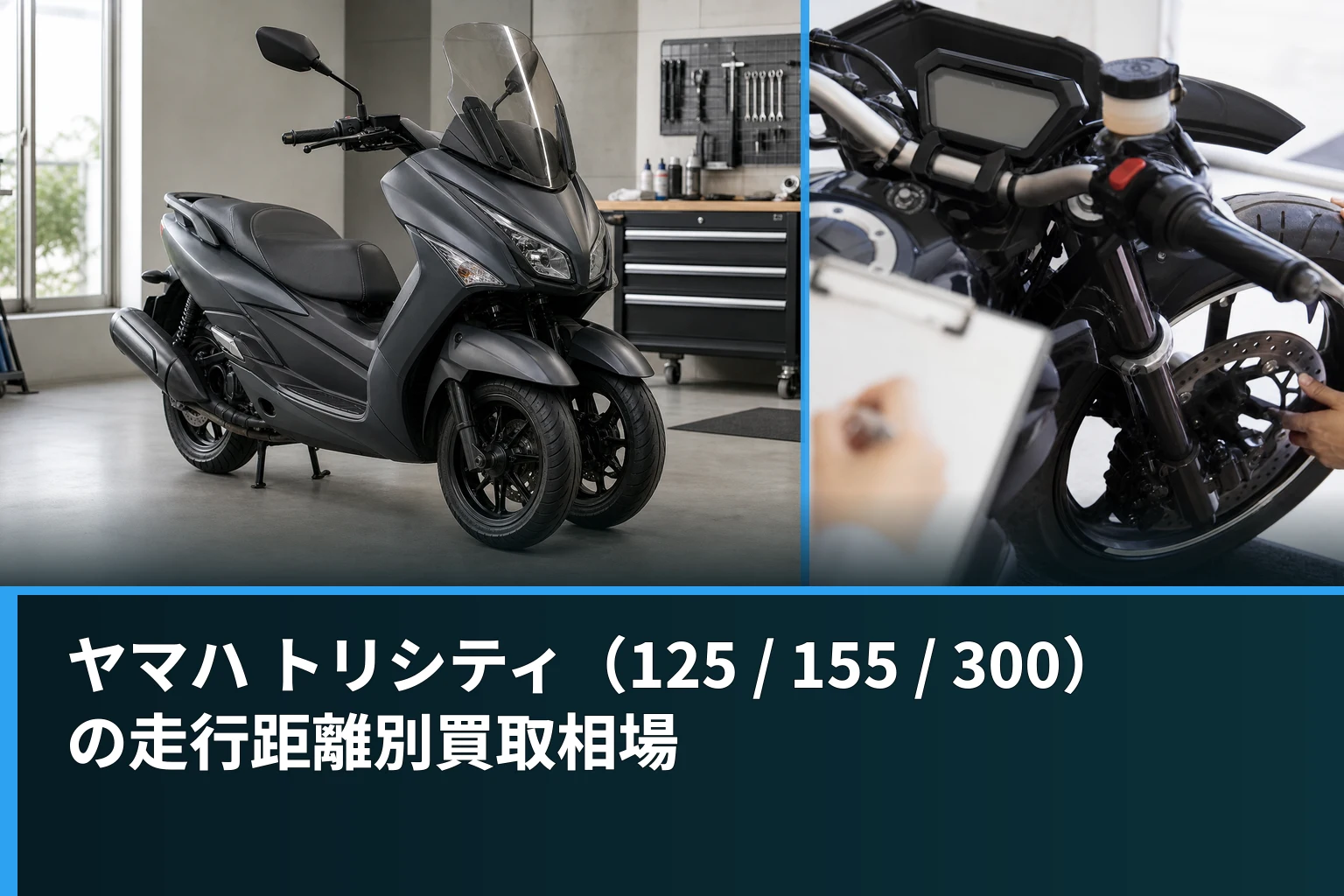 ヤマハ トリシティ（125 / 155 / 300）の走行距離別買取相場
