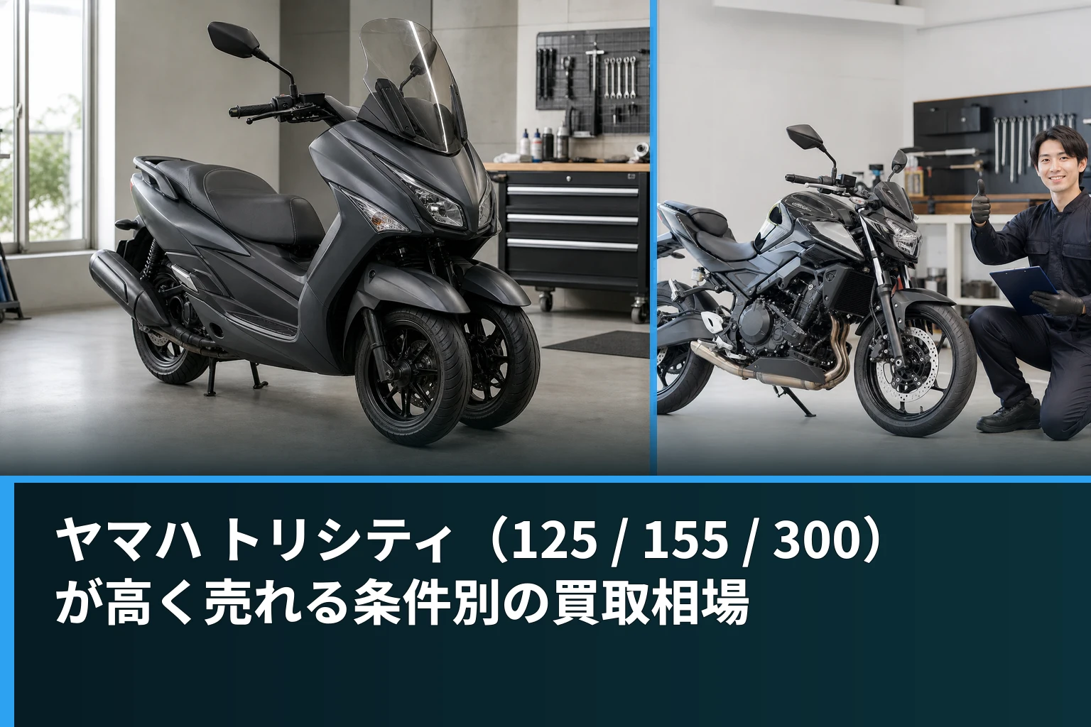 ヤマハ トリシティ（125 / 155 / 300）が高く売れる条件別の買取相場