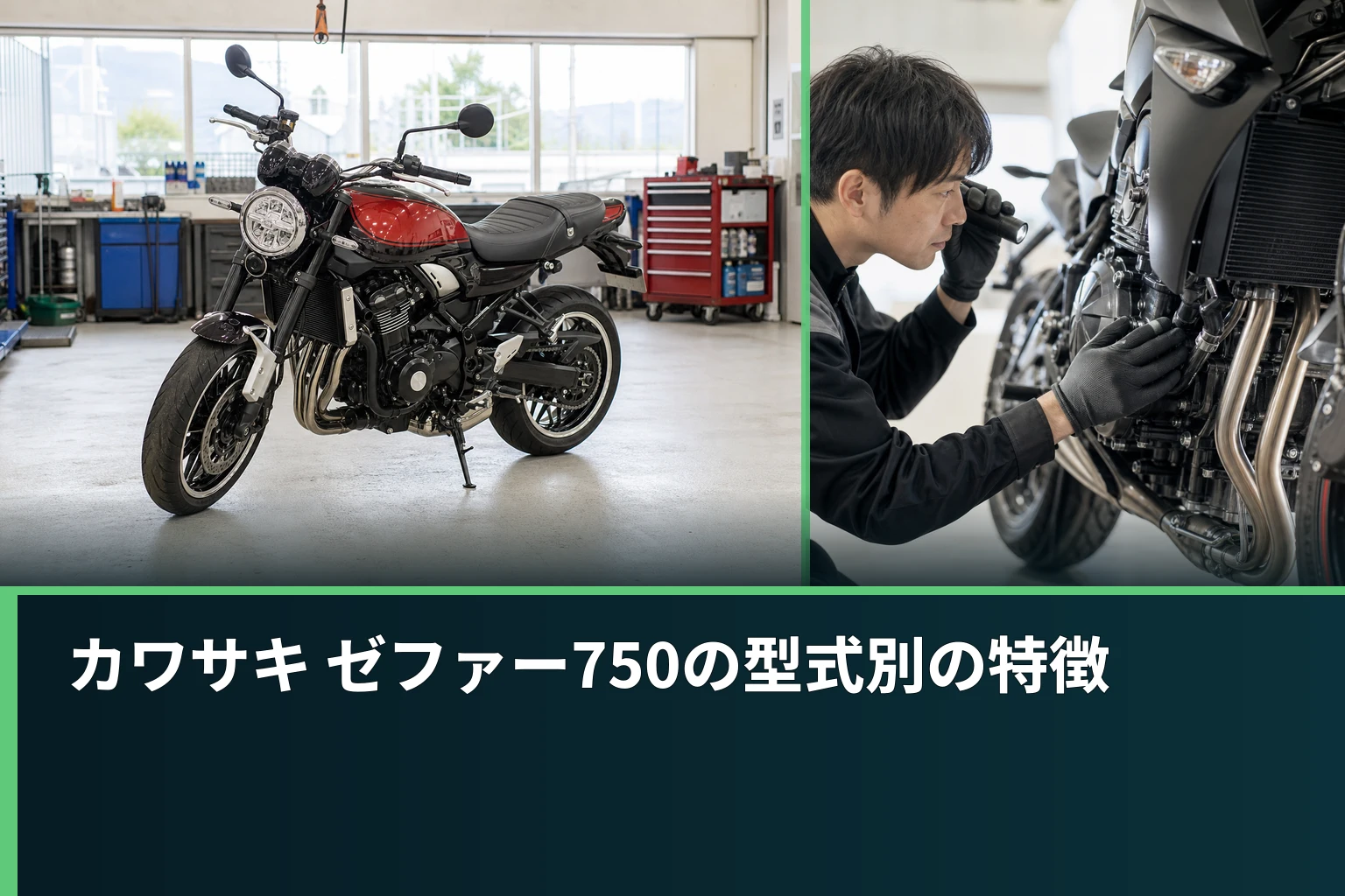 カワサキ ゼファー750の型式別の特徴