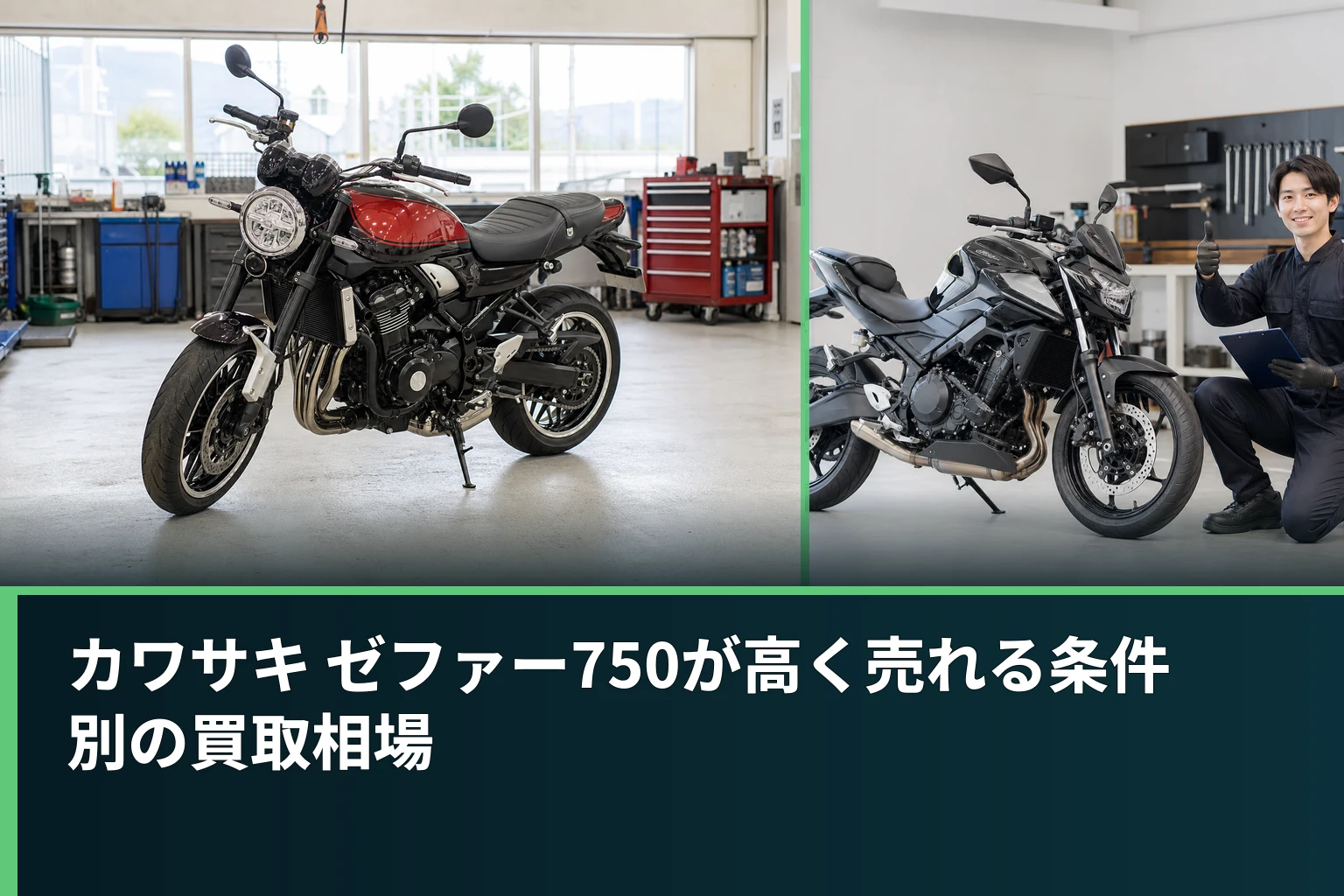 カワサキ ゼファー750が高く売れる条件別の買取相場