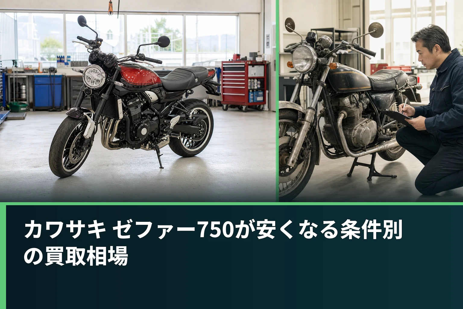 カワサキ ゼファー750が安くなる条件別の買取相場