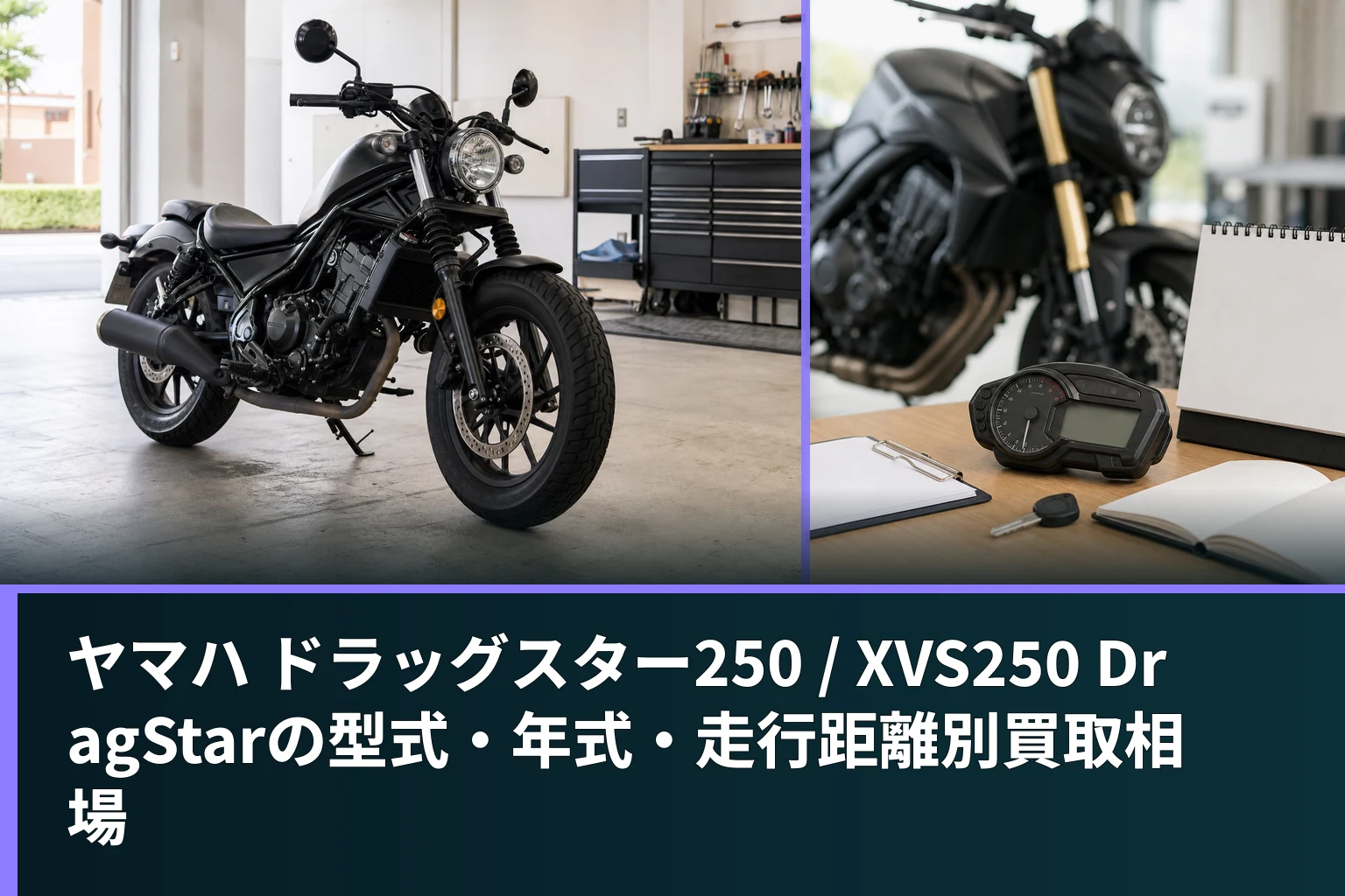 ヤマハ ドラッグスター250 / XVS250 DragStarの型式・年式・走行距離別買取相場