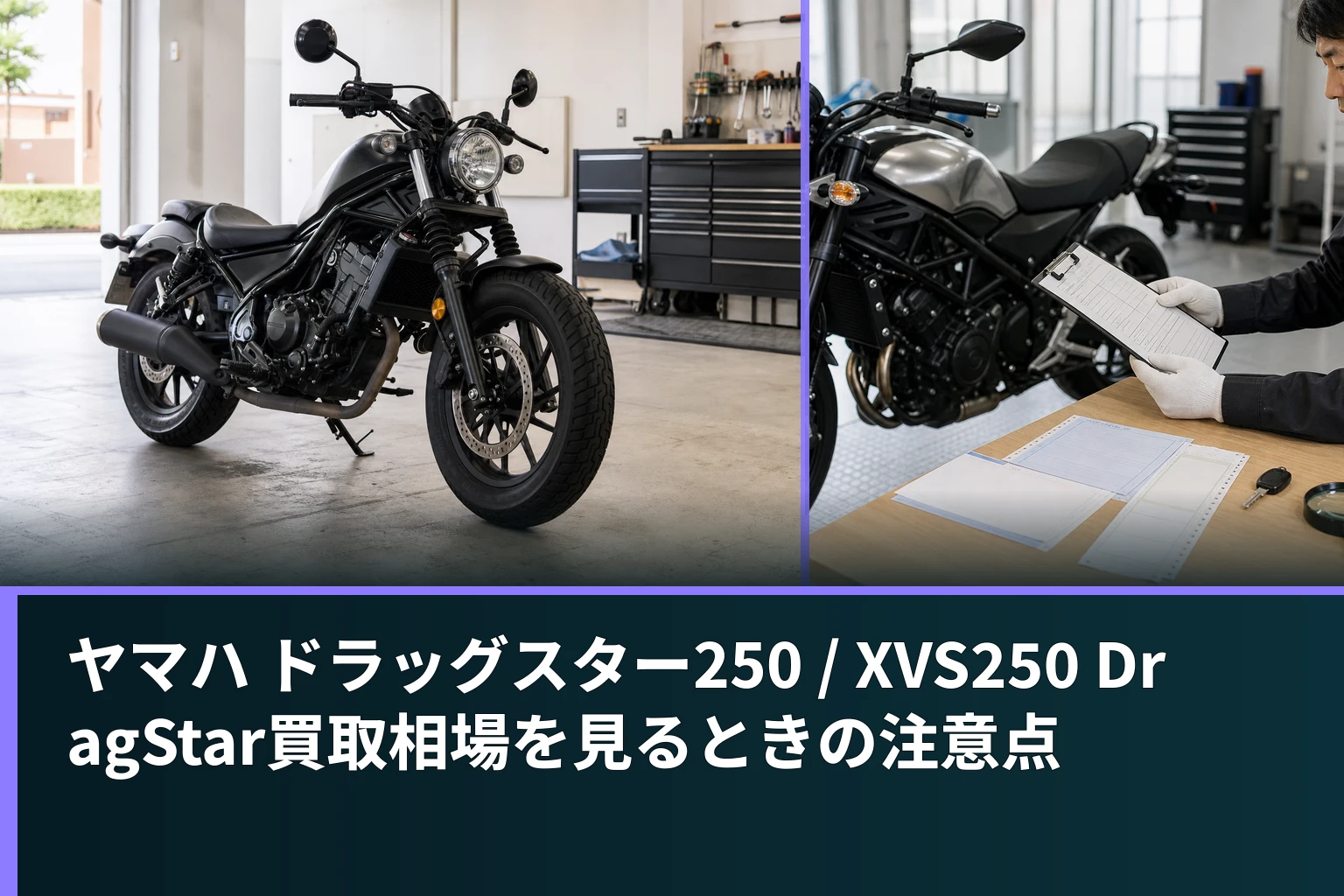 ヤマハ ドラッグスター250 / XVS250 DragStar買取相場を見るときの注意点