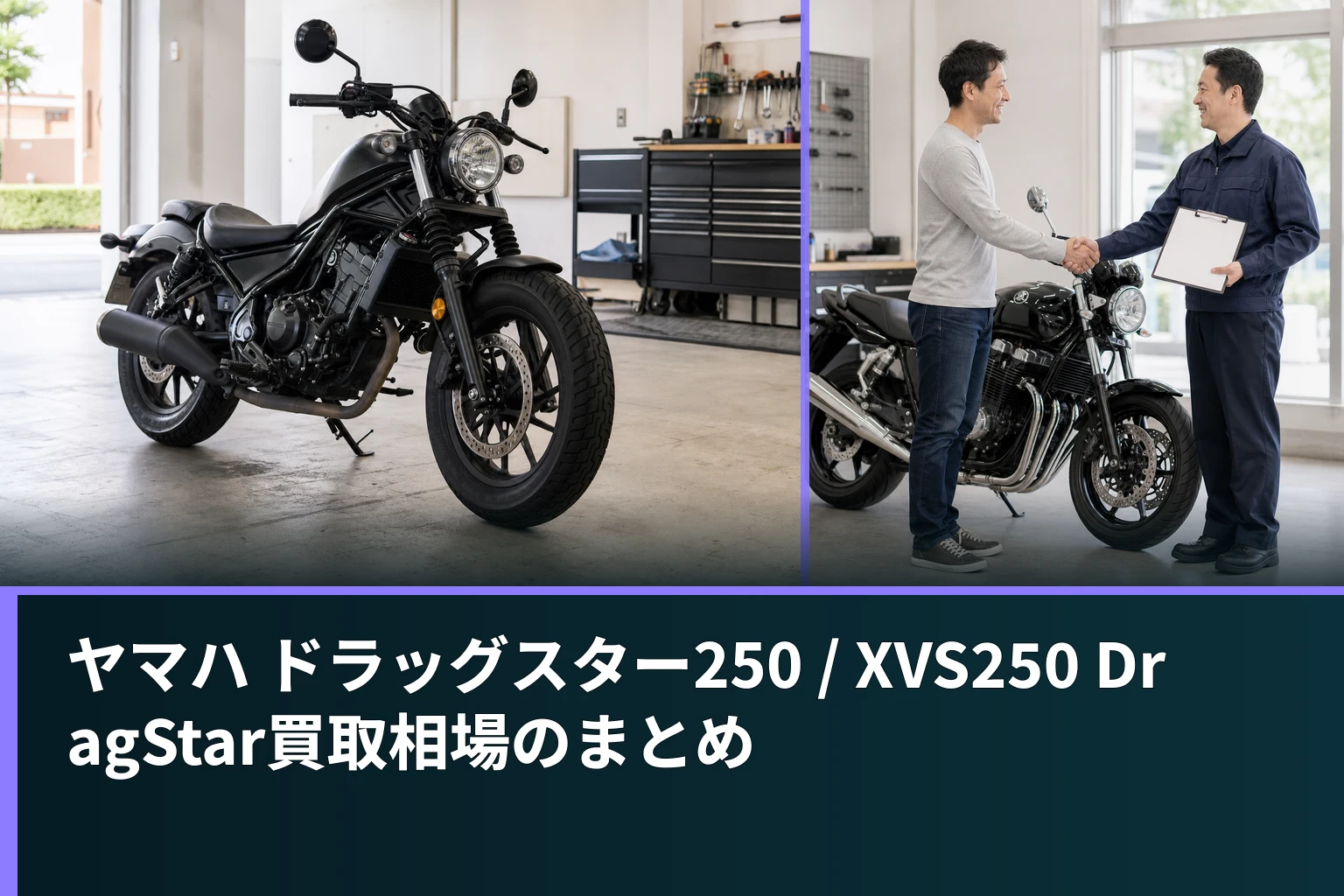 ヤマハ ドラッグスター250 / XVS250 DragStar買取相場のまとめ