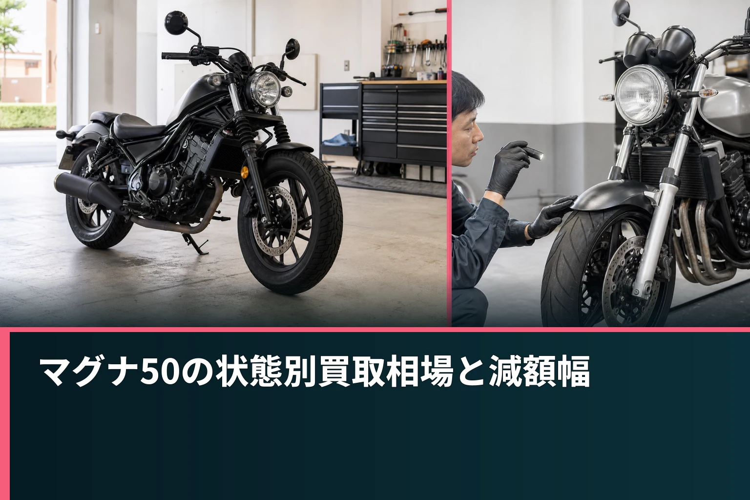 マグナ50の状態別買取相場と減額幅
