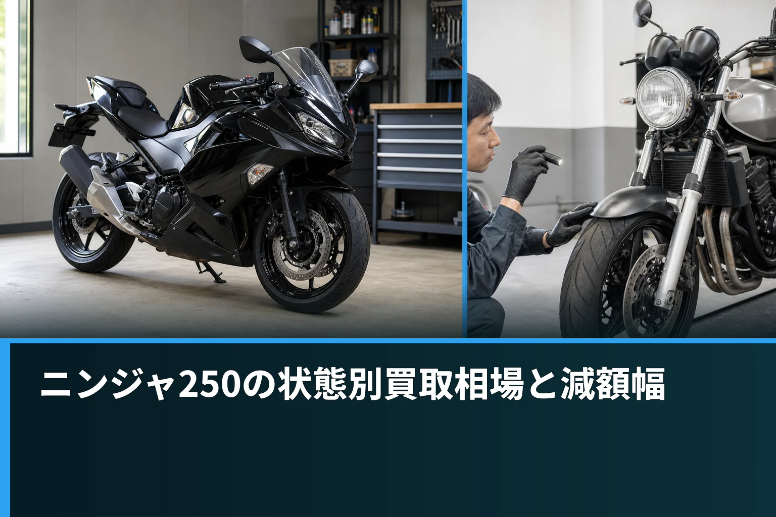 ニンジャ250の状態別買取相場と減額幅