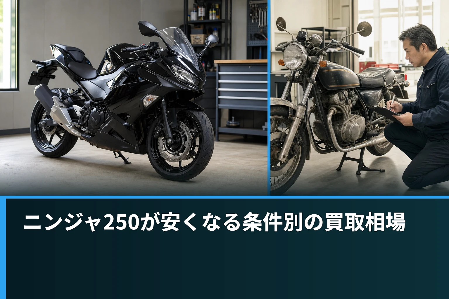 ニンジャ250が安くなる条件別の買取相場