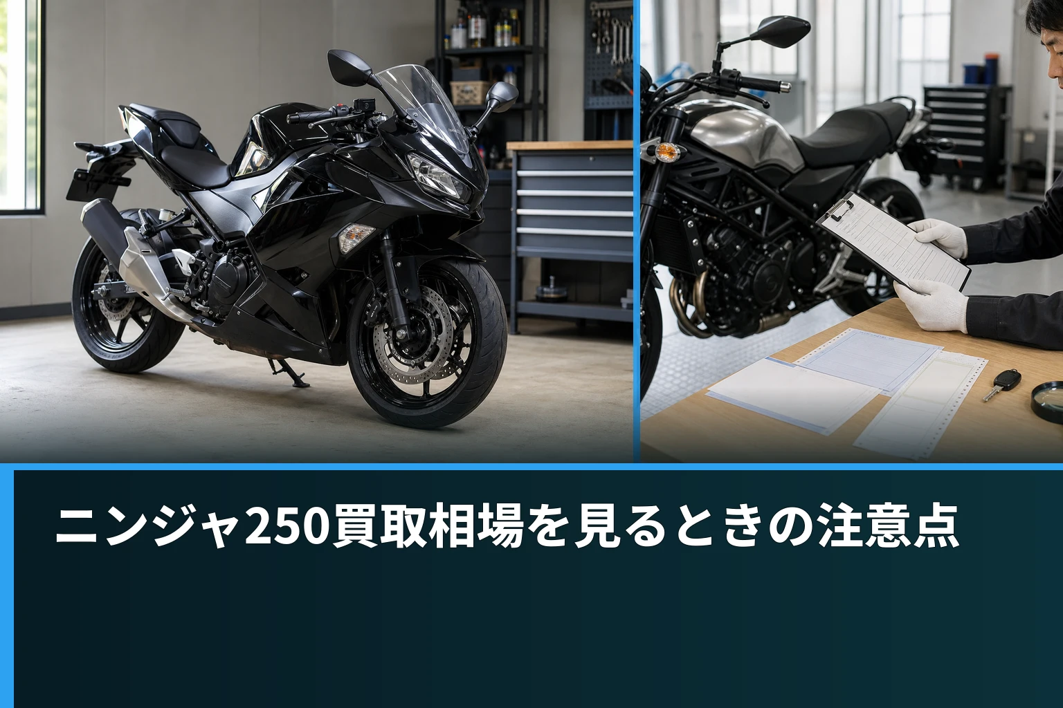 ニンジャ250買取相場を見るときの注意点
