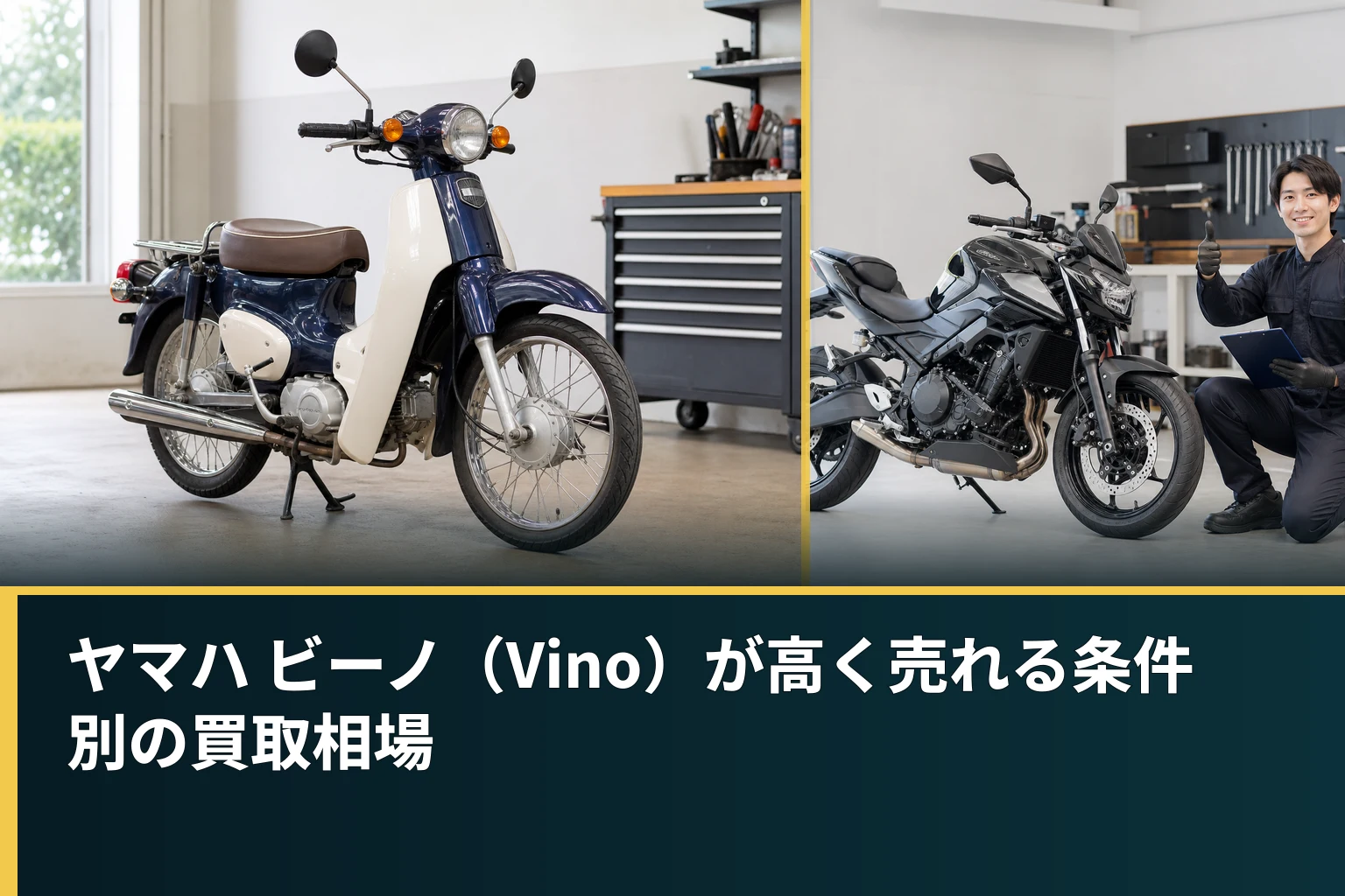ヤマハ ビーノ(Vino)が高く売れる条件別の買取相場