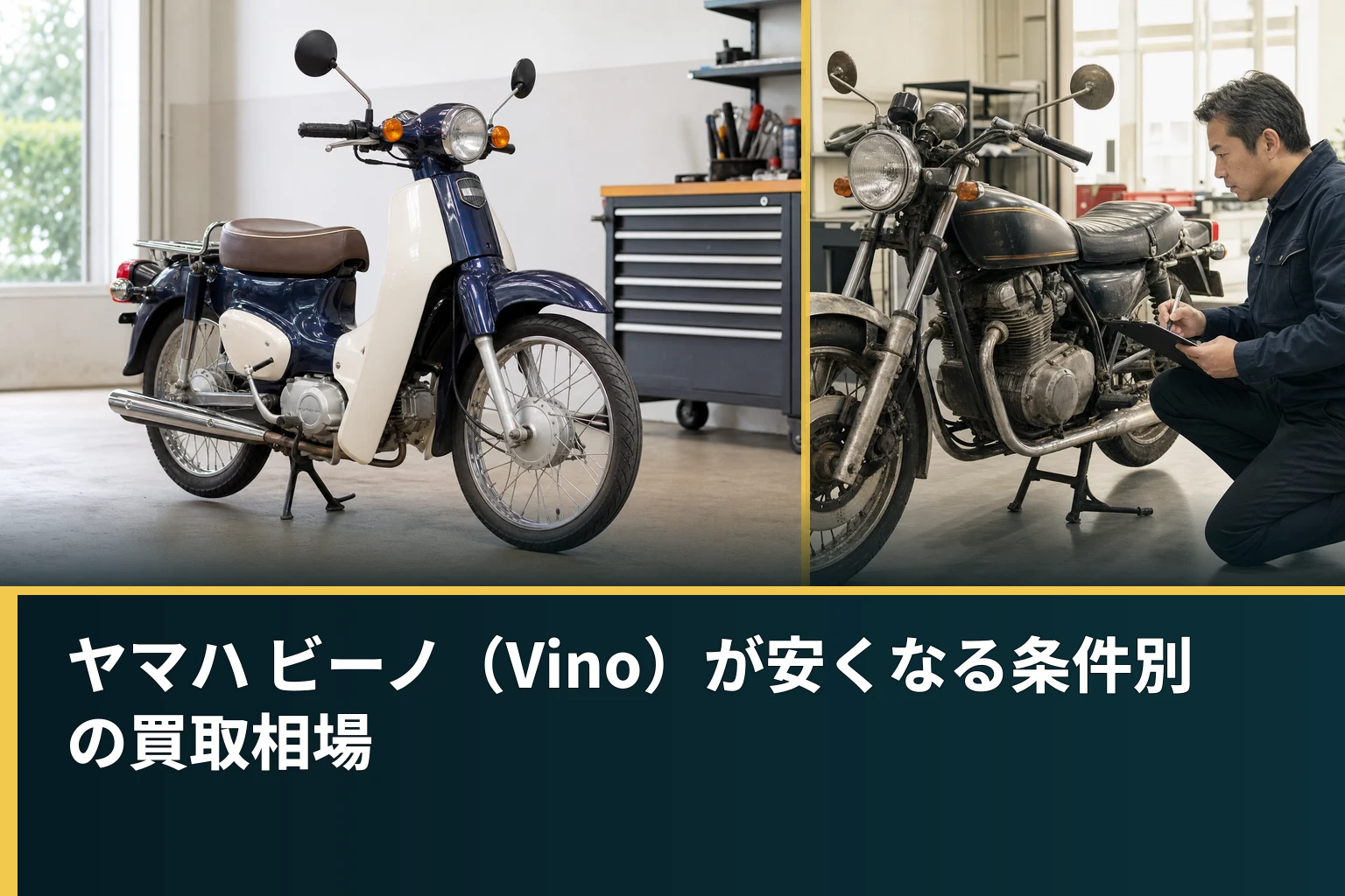 ヤマハ ビーノ(Vino)が安くなる条件別の買取相場