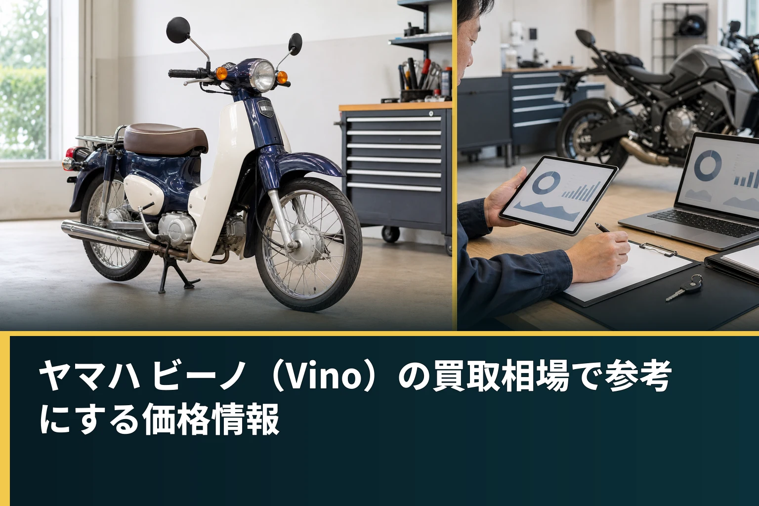 ヤマハ ビーノ(Vino)の買取相場で参考にする価格情報