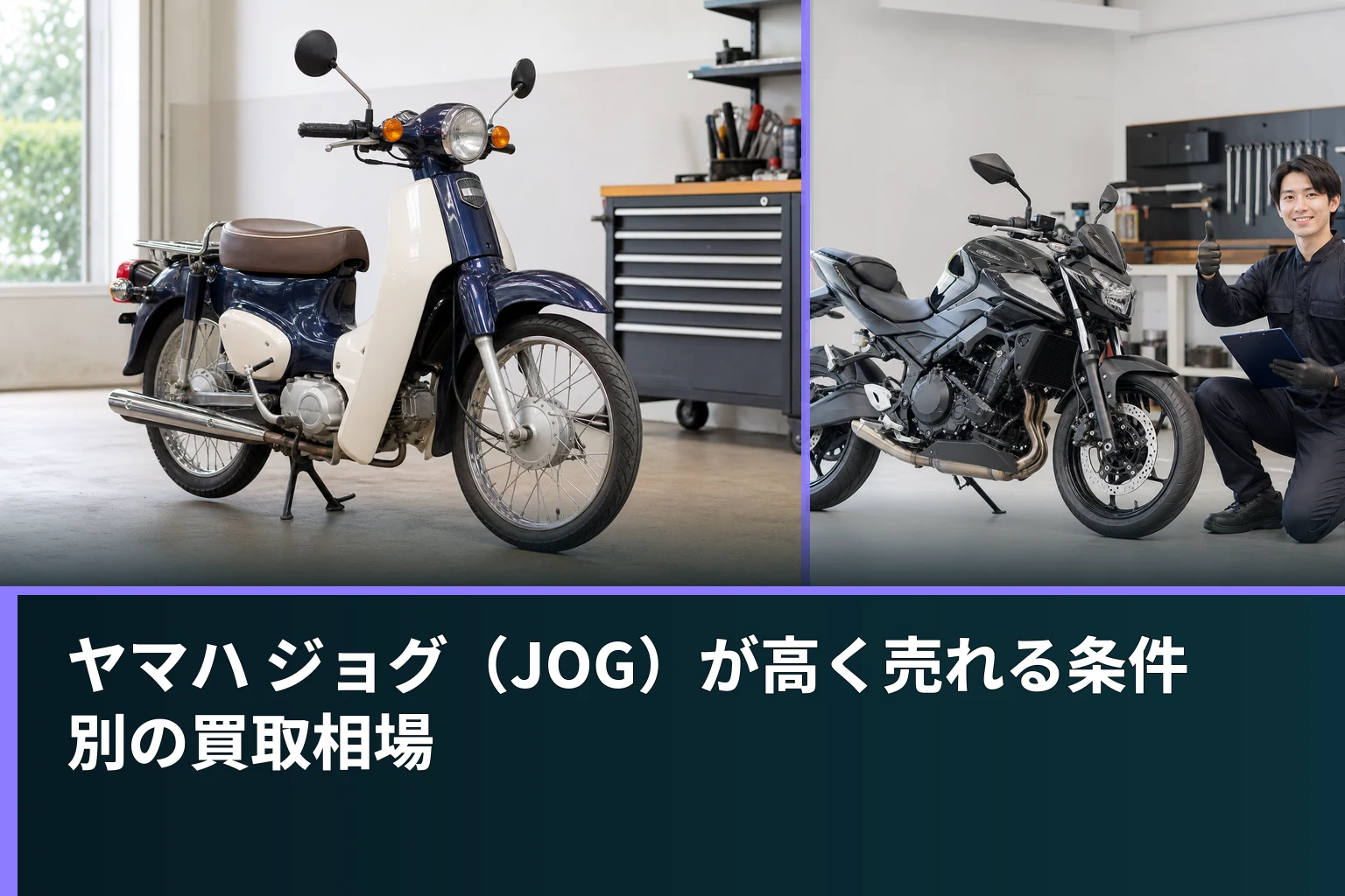 ヤマハ ジョグ(JOG)が高く売れる条件別の買取相場