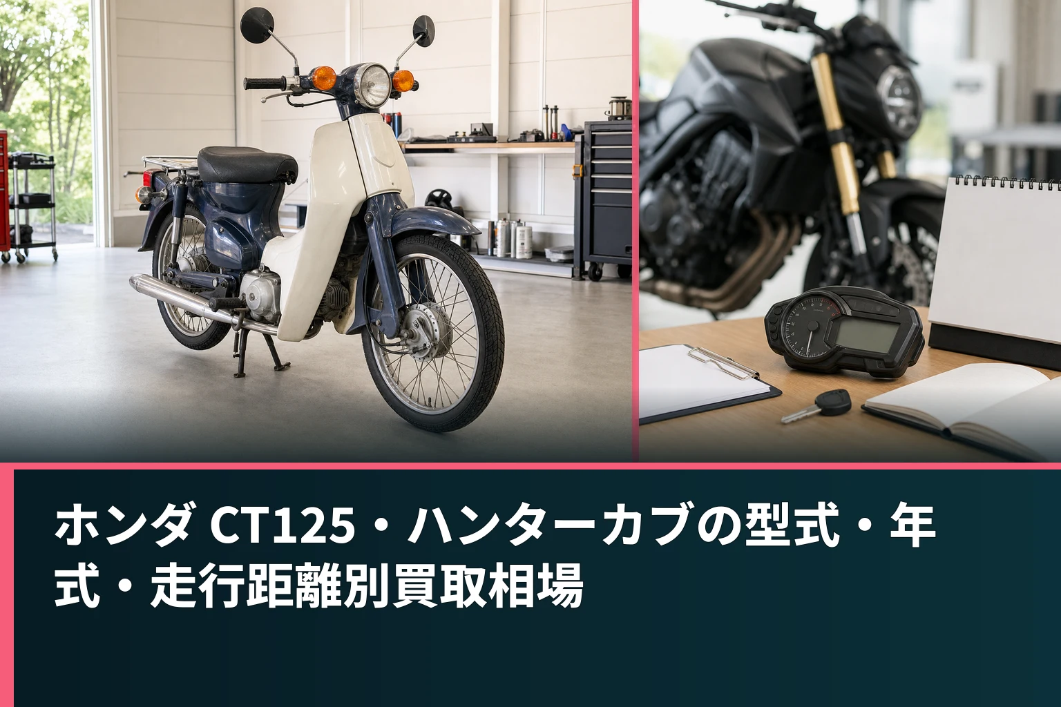 ホンダ CT125・ハンターカブの型式・年式・走行距離別買取相場