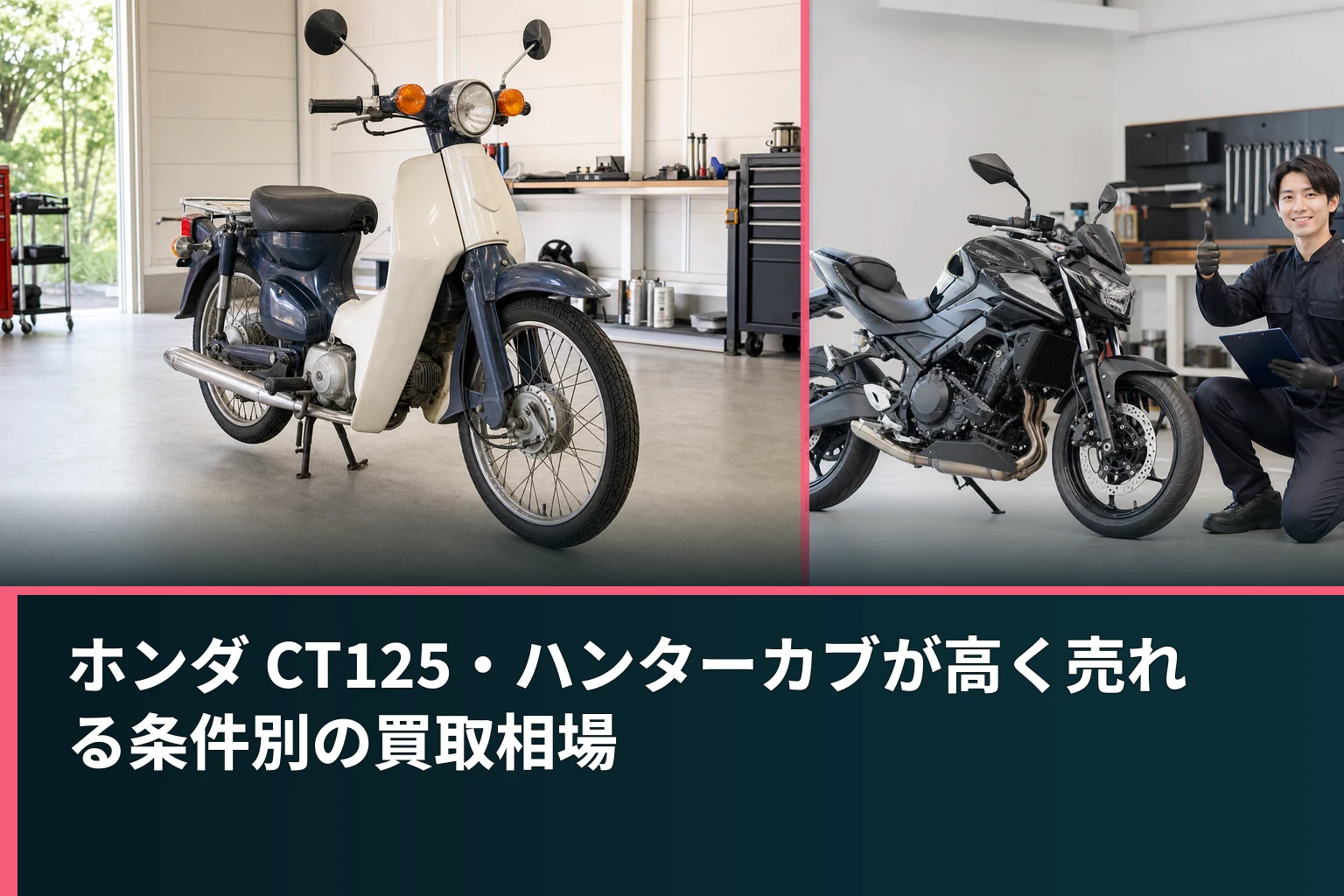 ホンダ CT125・ハンターカブが高く売れる条件別の買取相場
