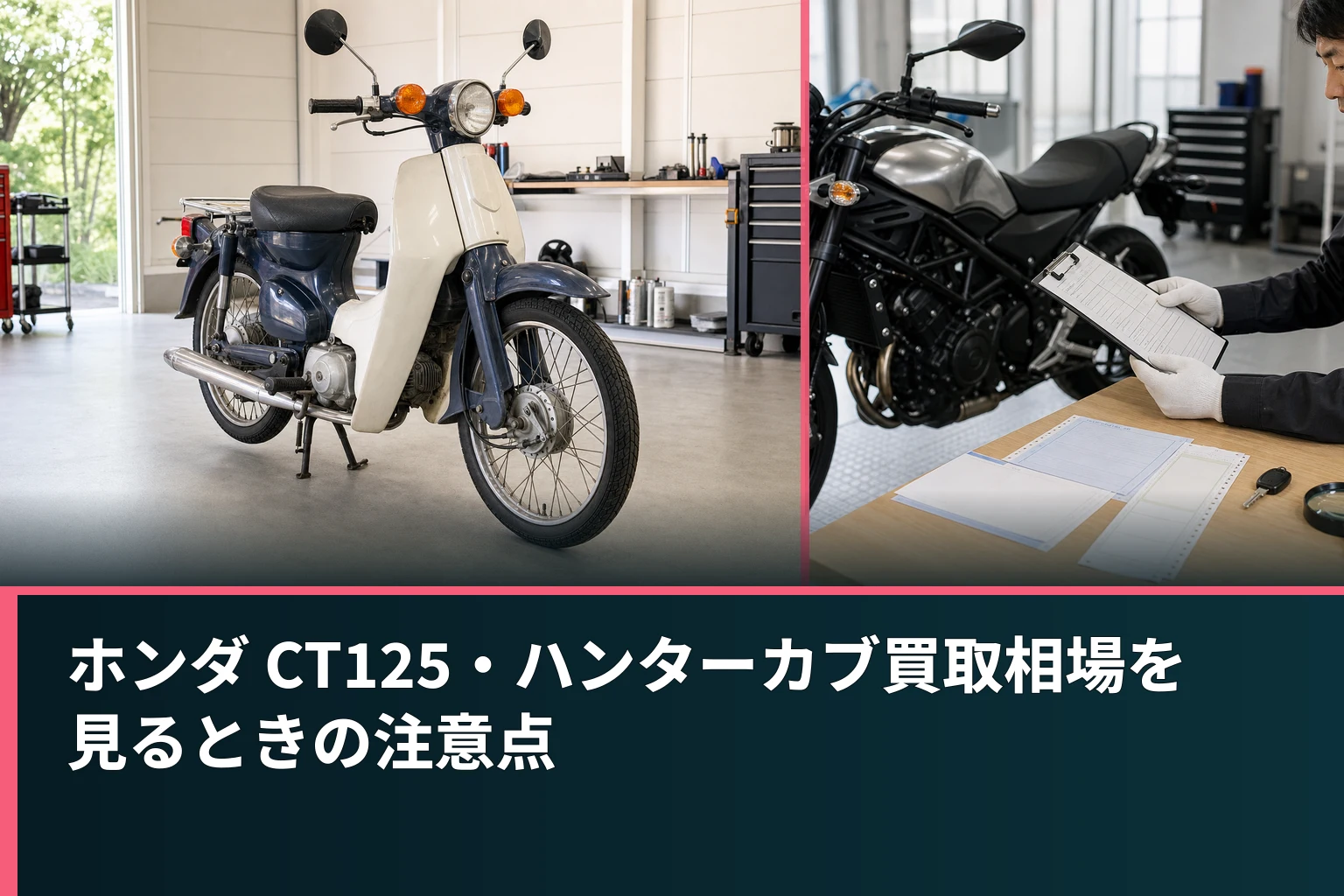 ホンダ CT125・ハンターカブ買取相場を見るときの注意点
