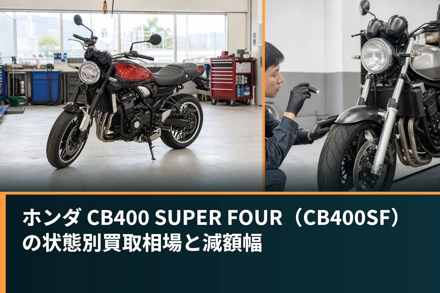 ホンダ CB400 SUPER FOUR(CB400SF)の状態別買取相場と減額幅