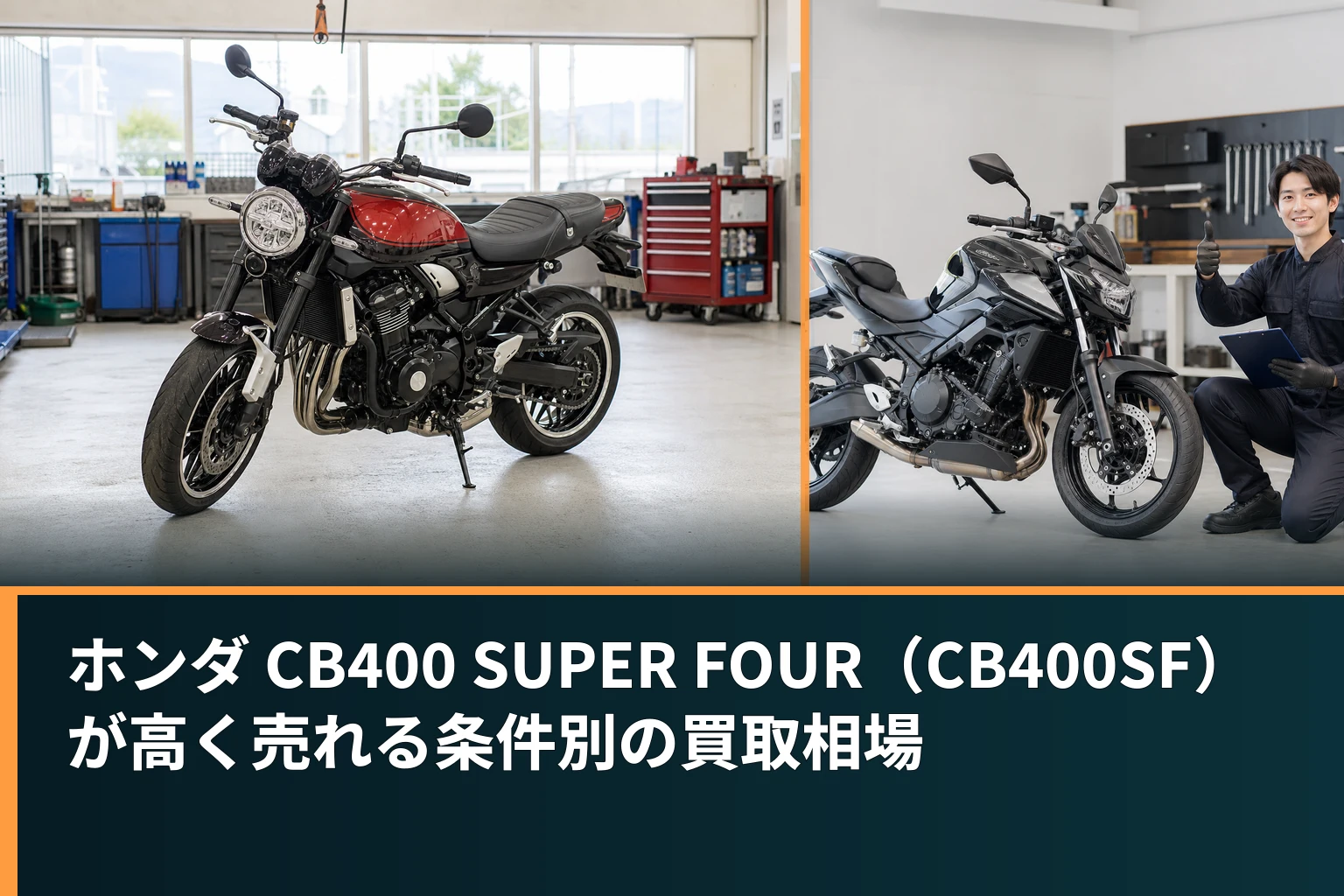 ホンダ CB400 SUPER FOUR(CB400SF)が高く売れる条件別の買取相場