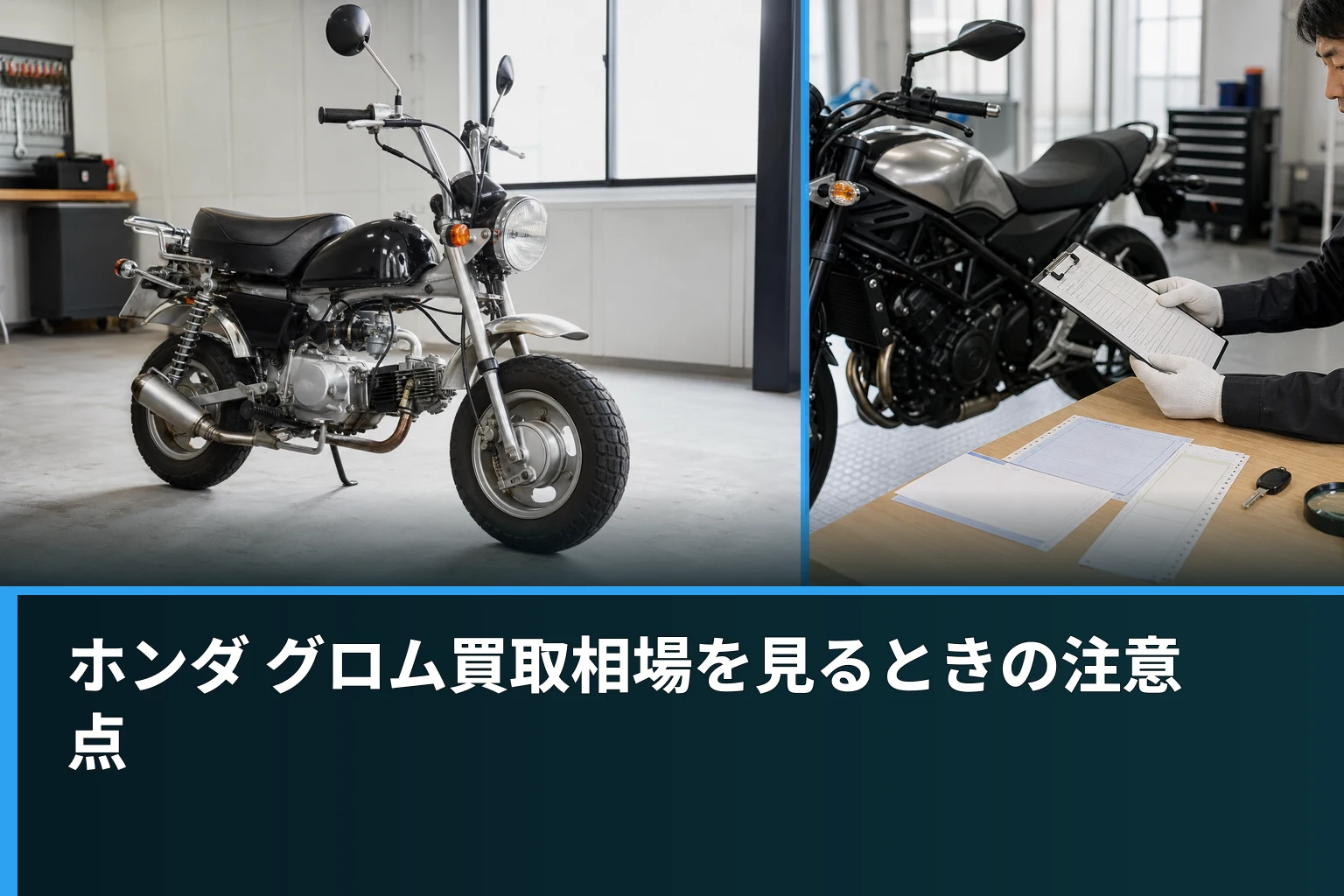 ホンダ グロム買取相場を見るときの注意点