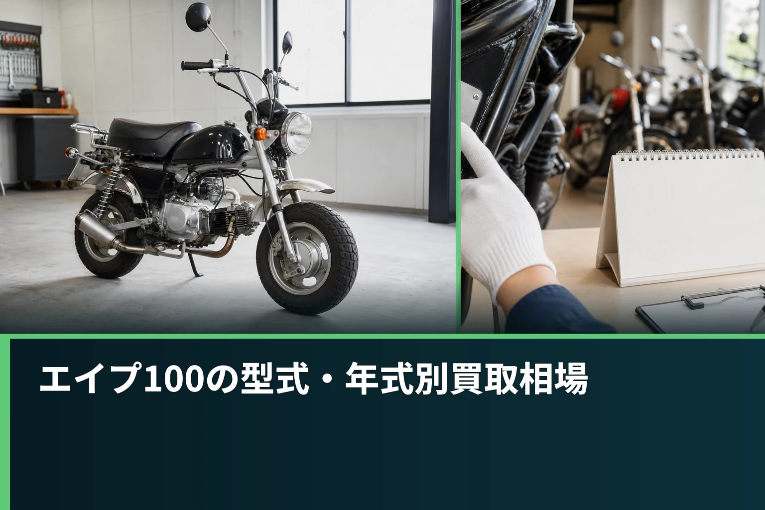 エイプ100の型式・年式別買取相場