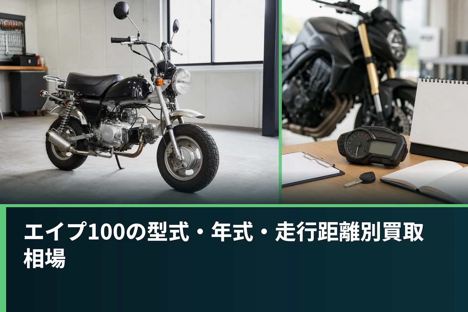 エイプ100の型式・年式・走行距離別買取相場