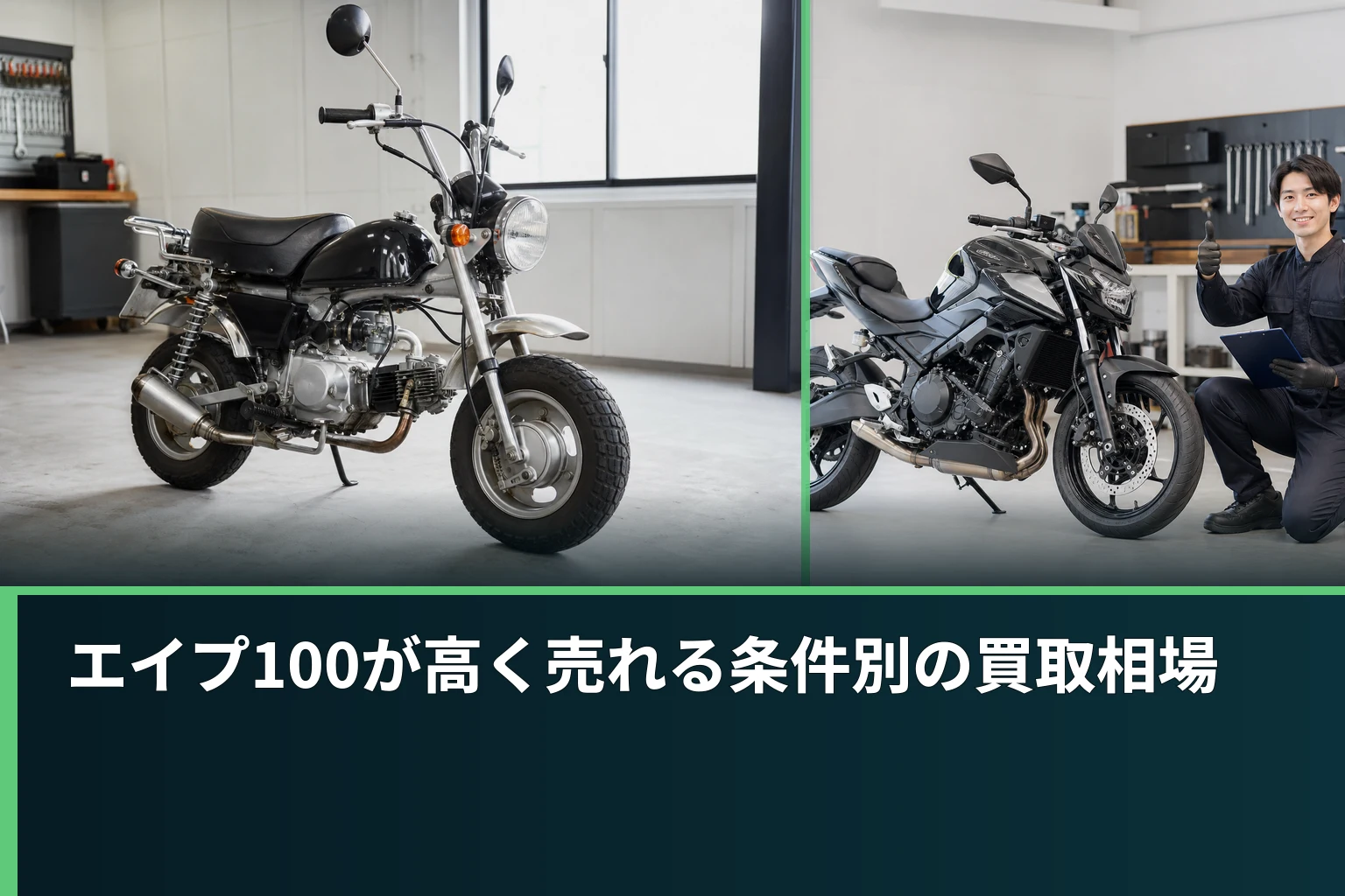 エイプ100が高く売れる条件別の買取相場