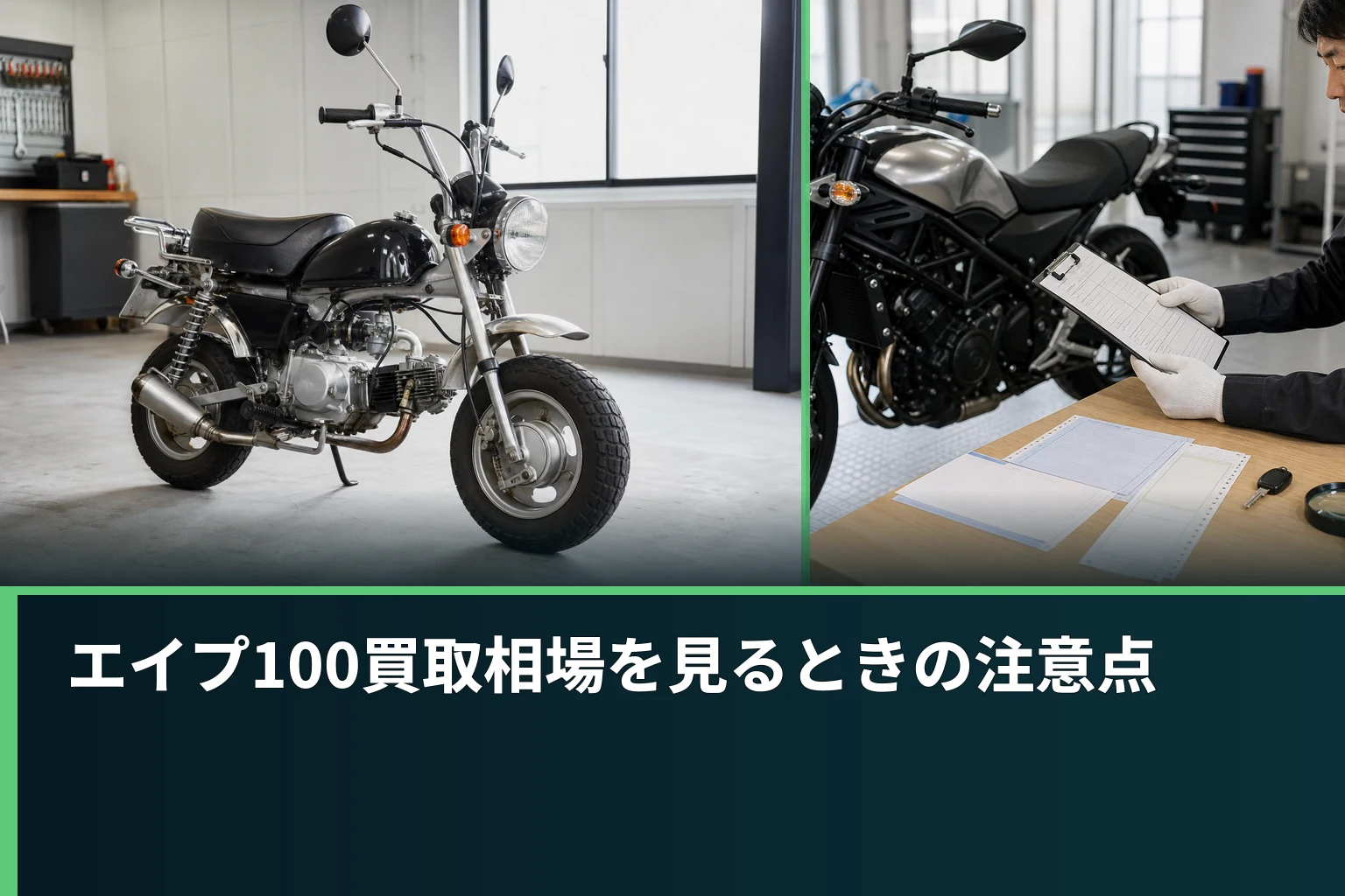 エイプ100買取相場を見るときの注意点