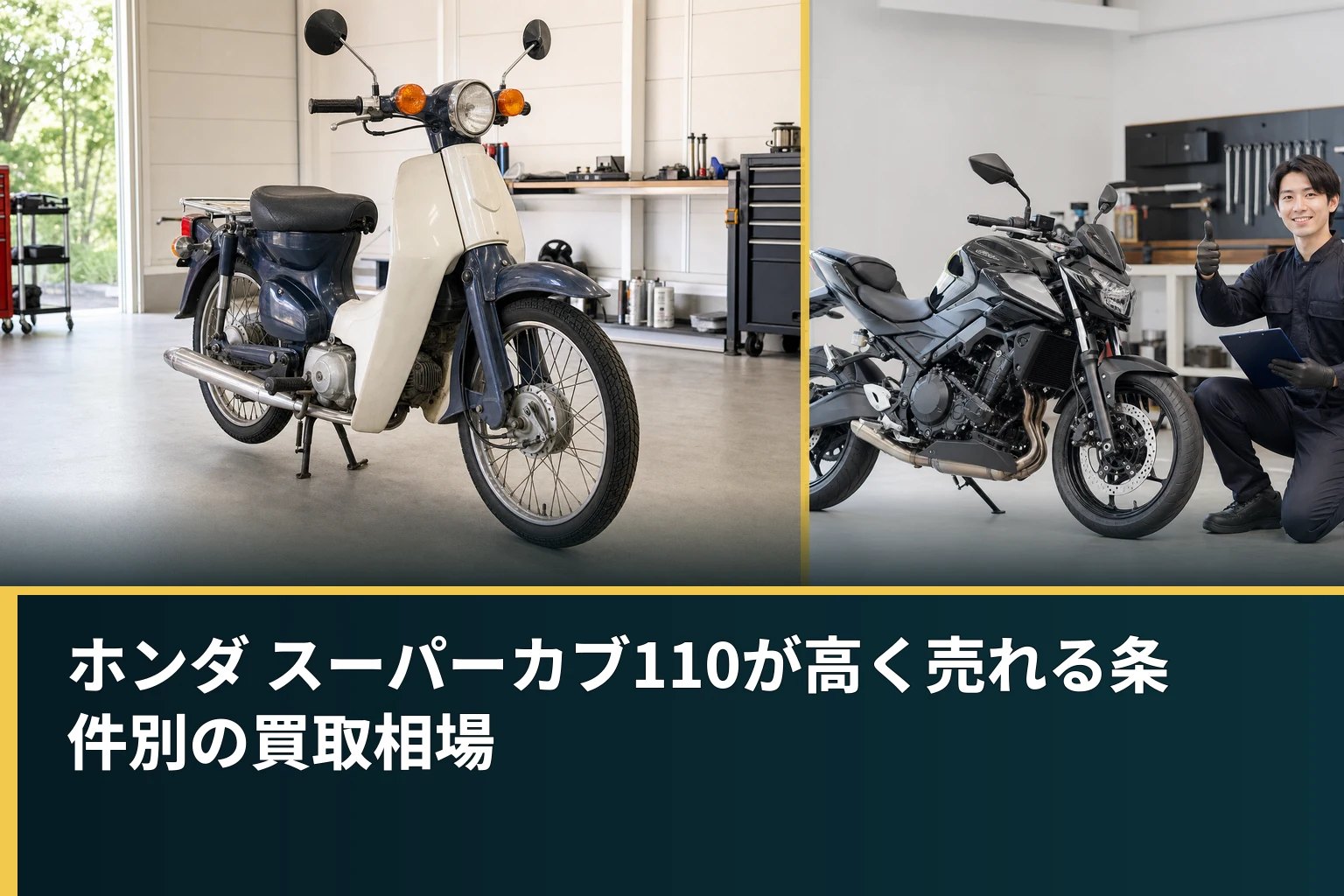 ホンダ スーパーカブ110が高く売れる条件別の買取相場