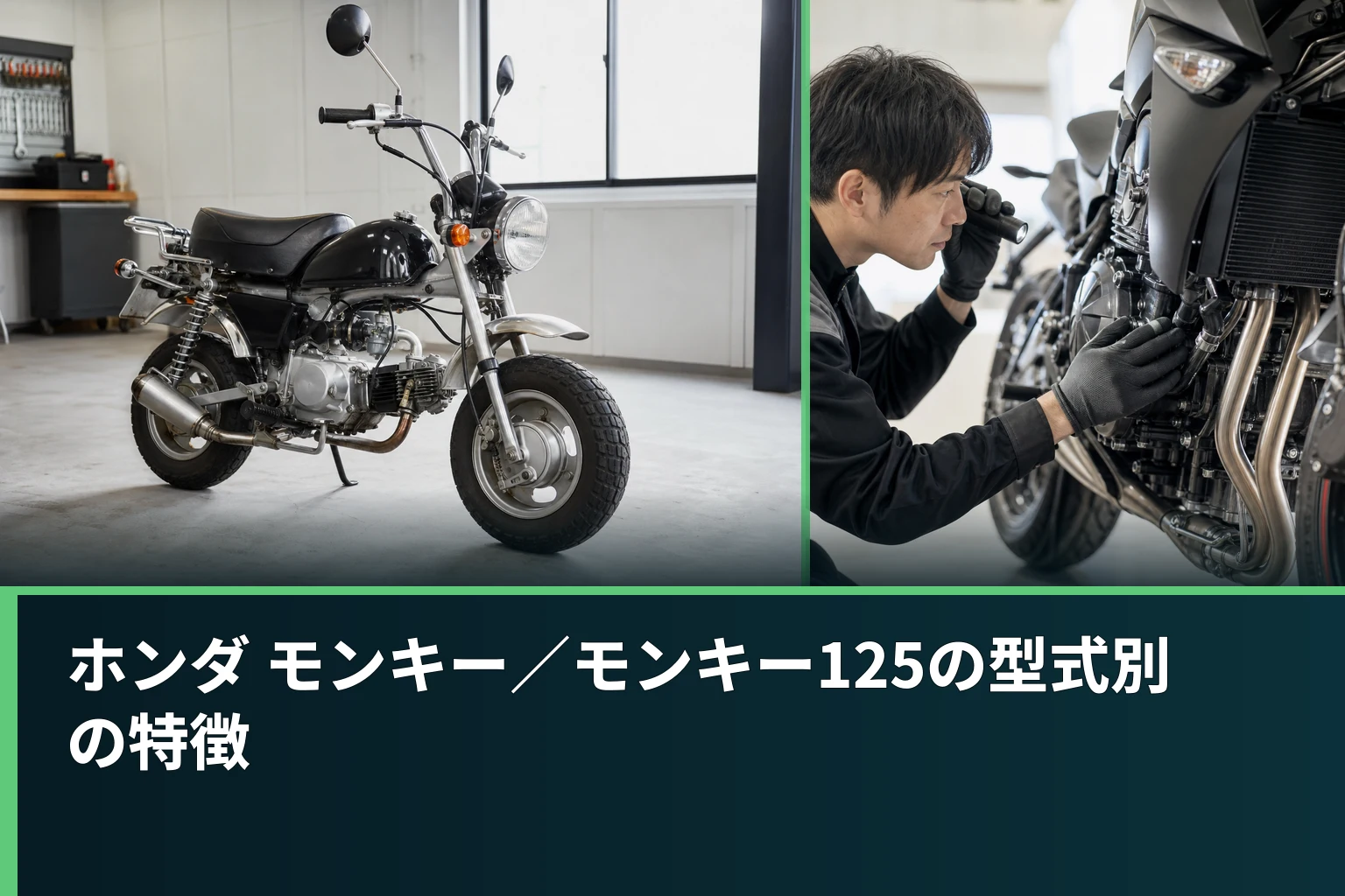 ホンダ モンキー／モンキー125の型式別の特徴