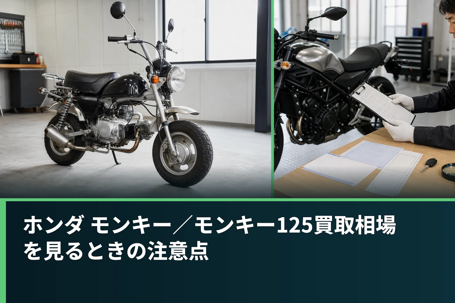 ホンダ モンキー／モンキー125買取相場を見るときの注意点