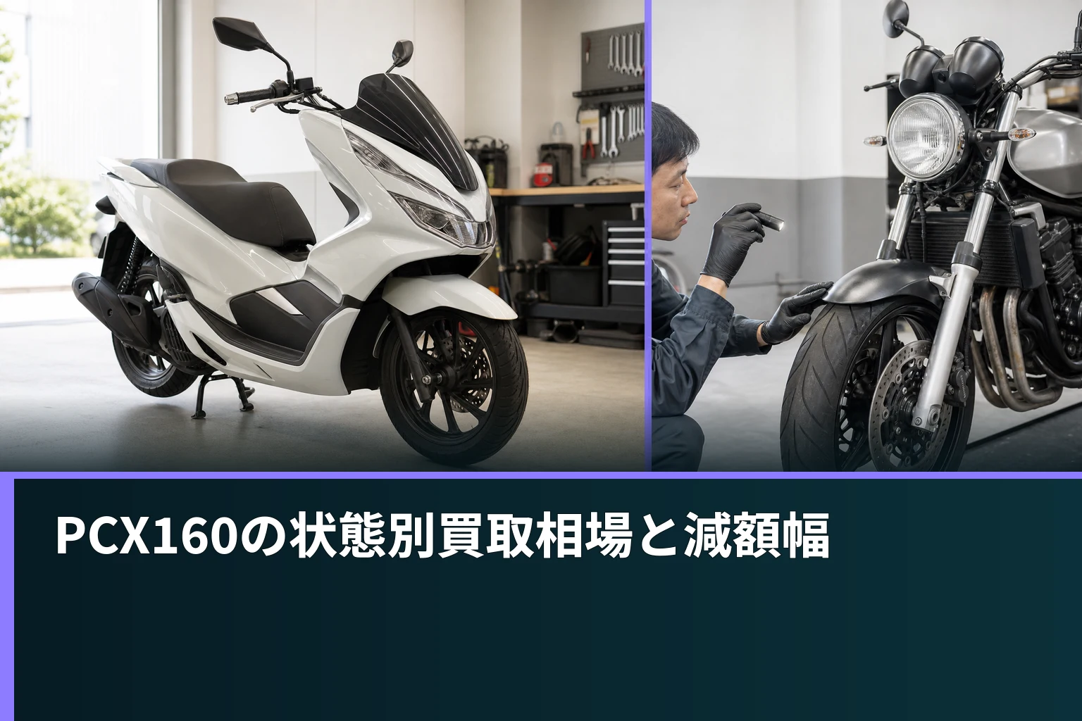 PCX160の状態別買取相場と減額幅