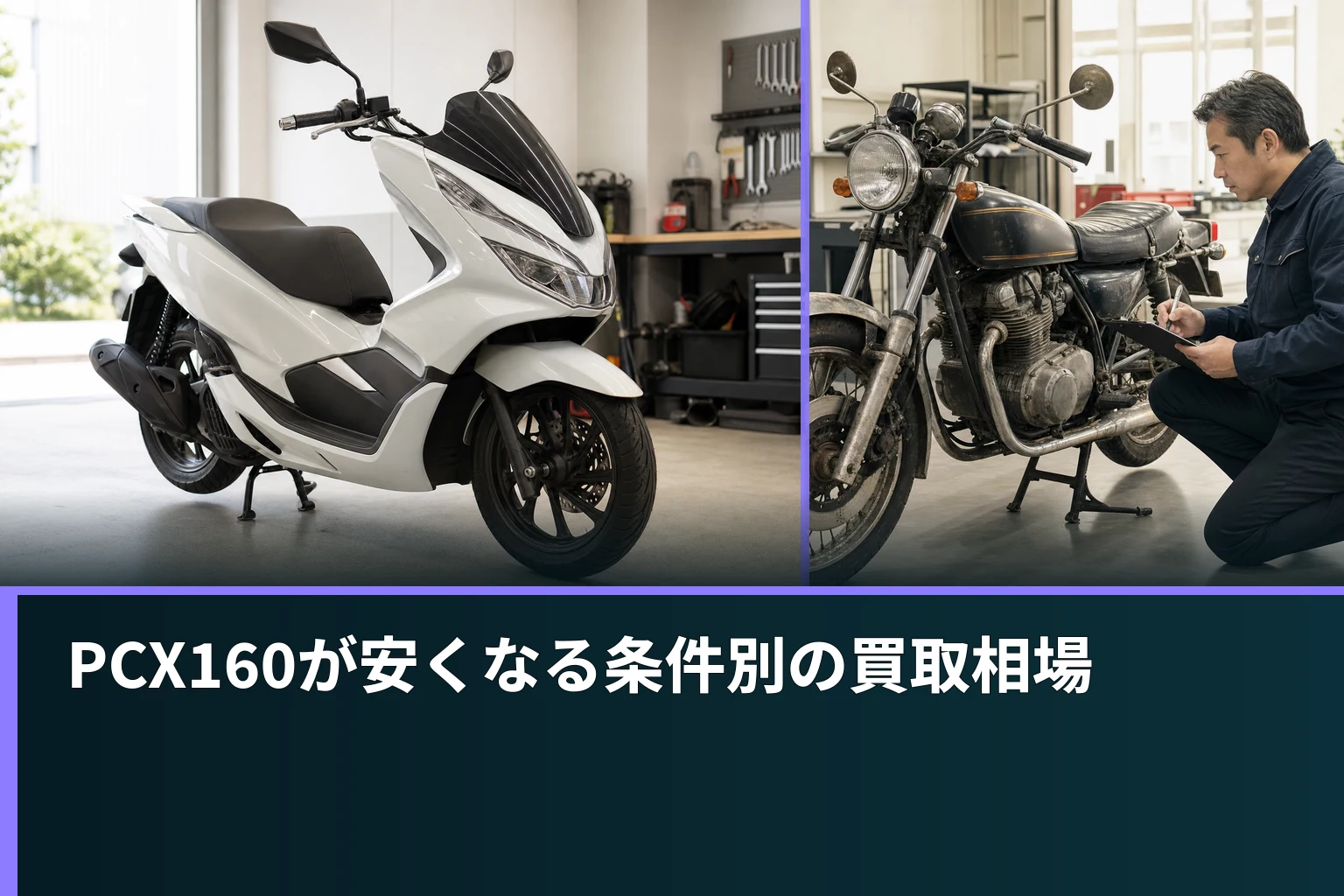 PCX160が安くなる条件別の買取相場