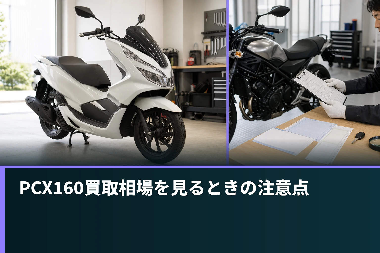 PCX160買取相場を見るときの注意点