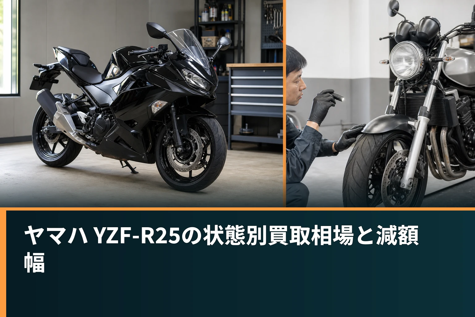 ヤマハ YZF-R25の状態別買取相場と減額幅