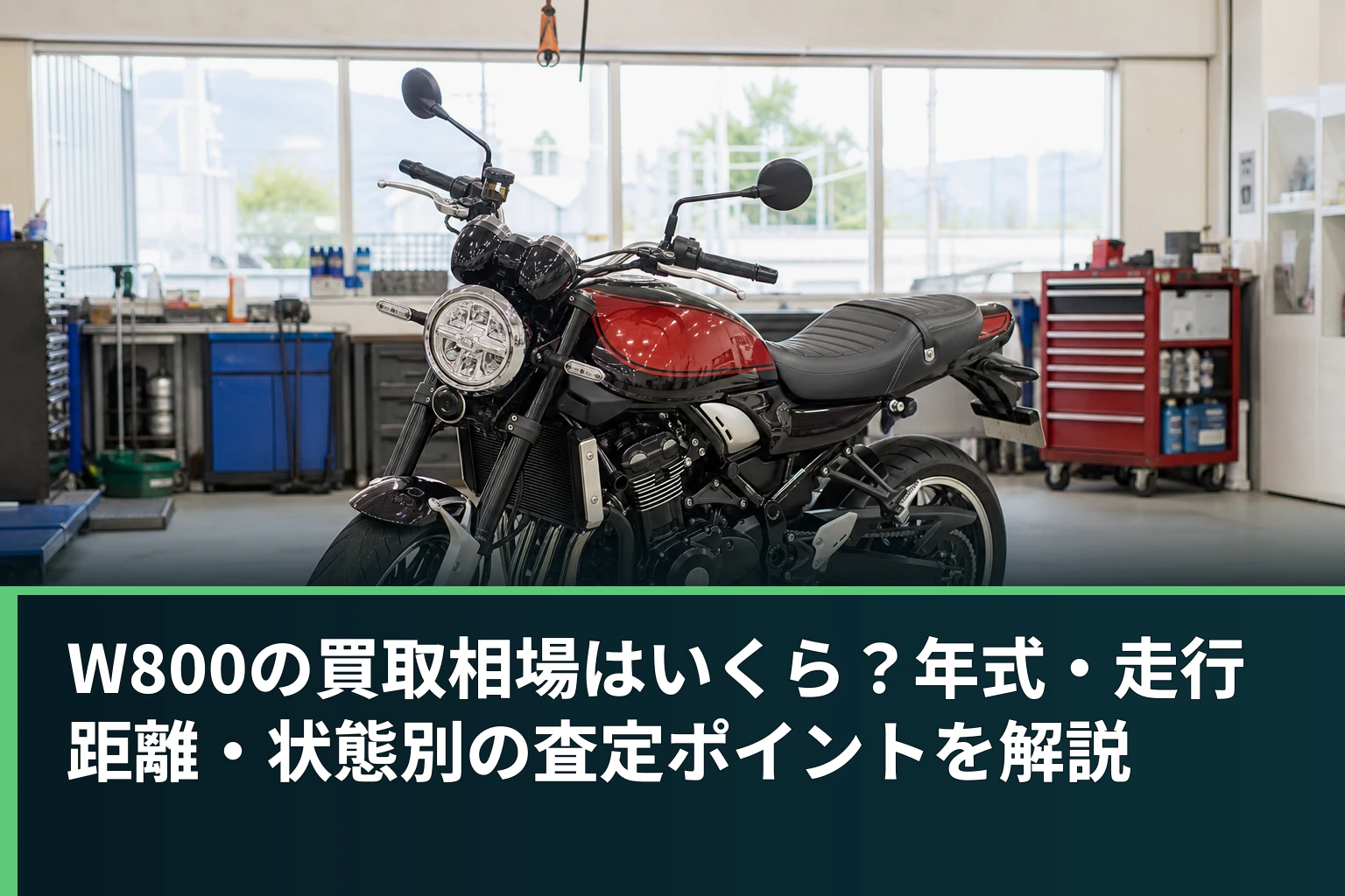 W800の買取相場はいくら?年式・走行距離・状態別の査定ポイントを解説