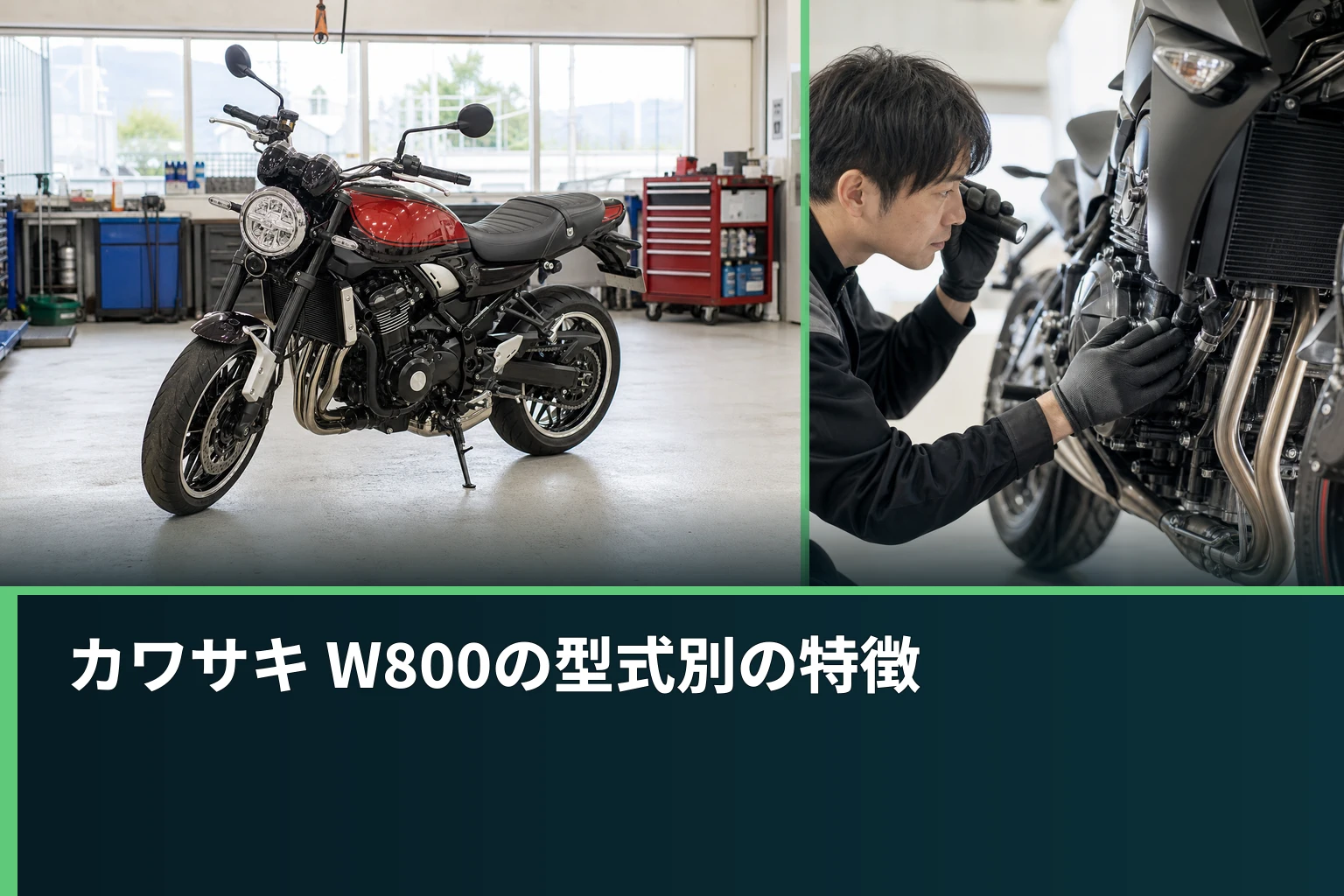 カワサキ W800の型式別の特徴