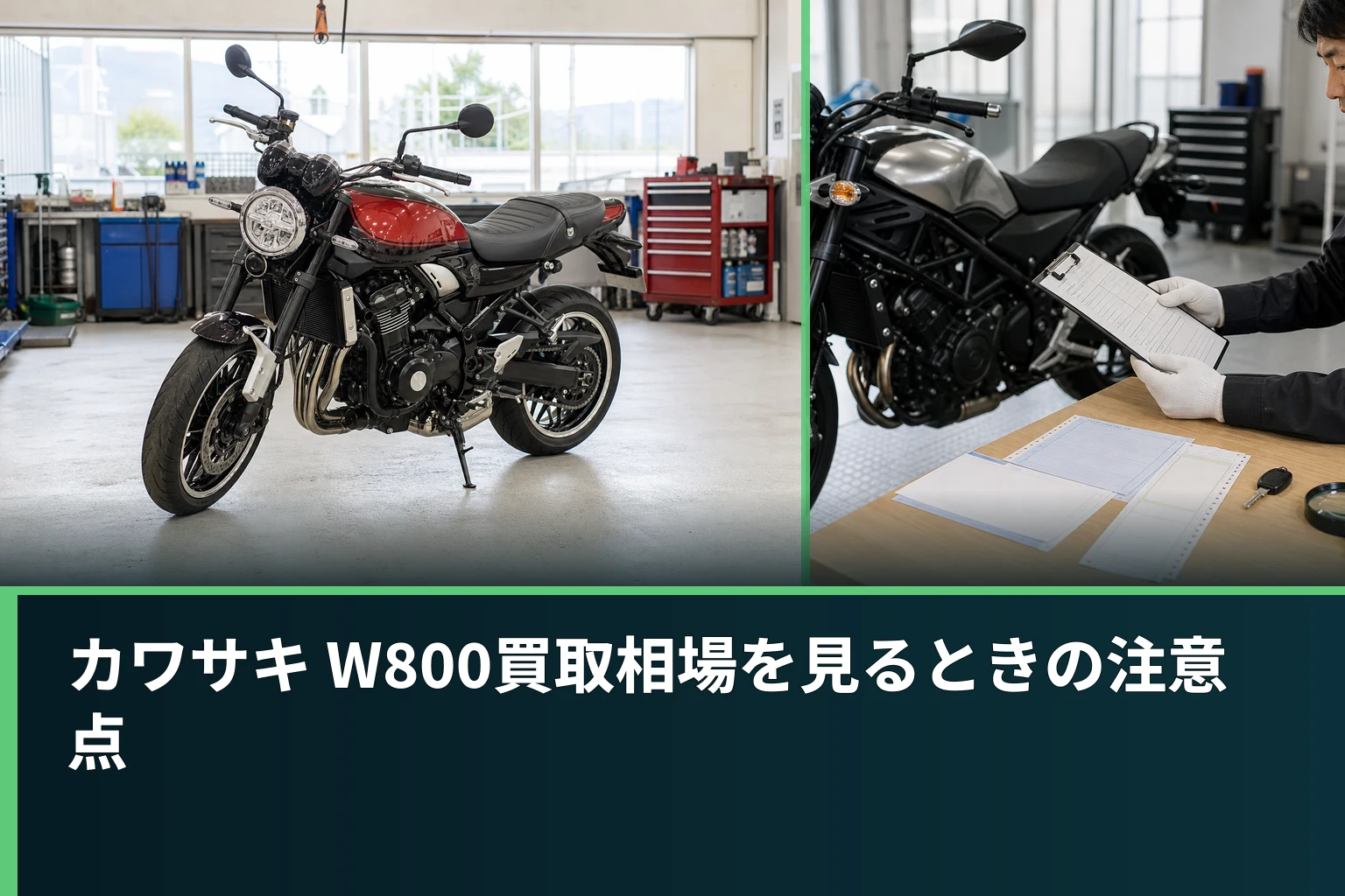 カワサキ W800買取相場を見るときの注意点