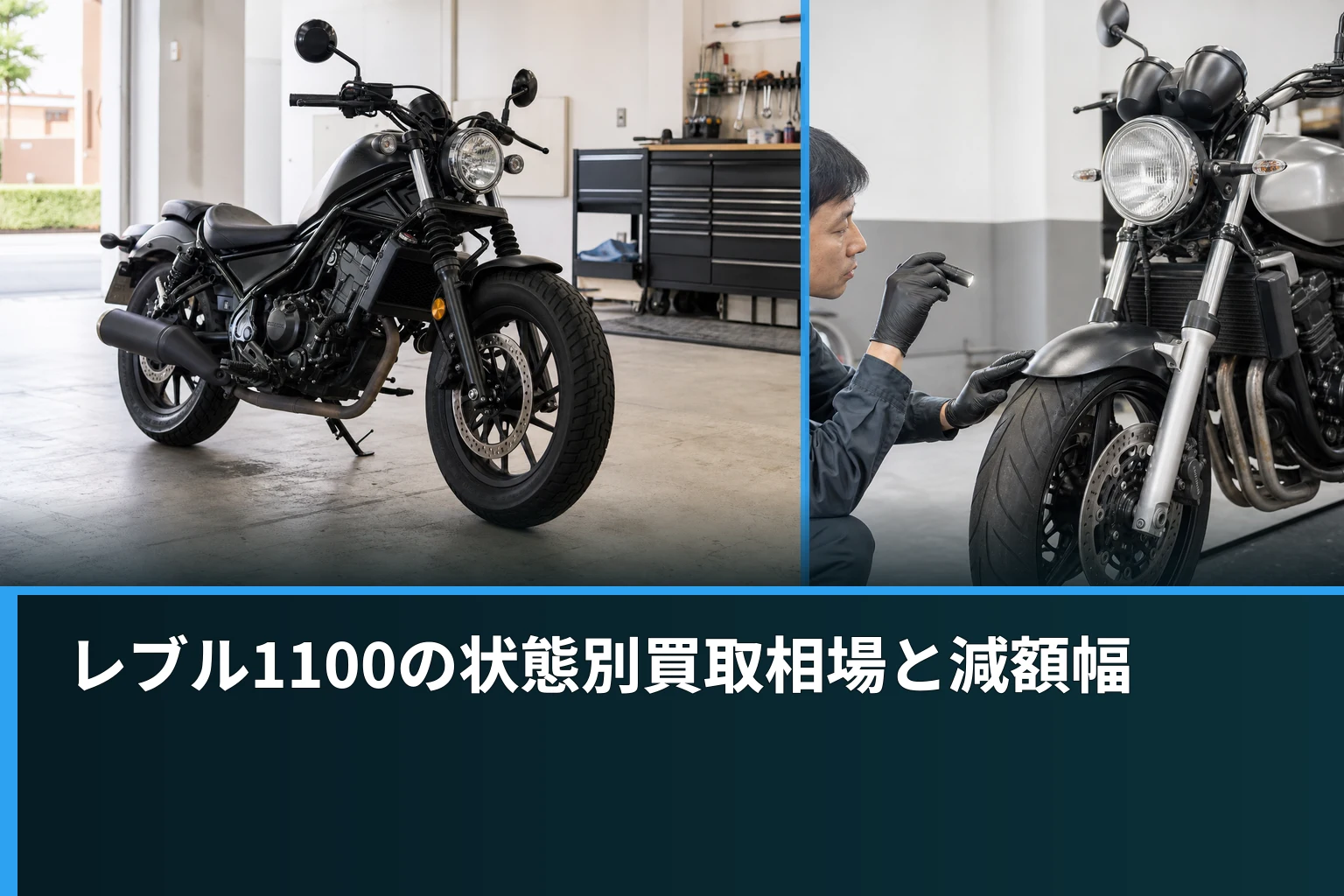 レブル1100の状態別買取相場と減額幅