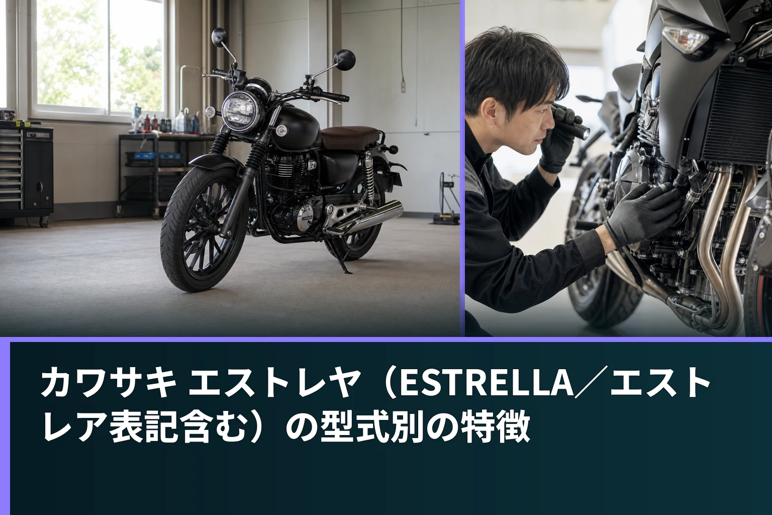 カワサキ エストレヤ(ESTRELLA/エストレア表記含む)の型式別の特徴