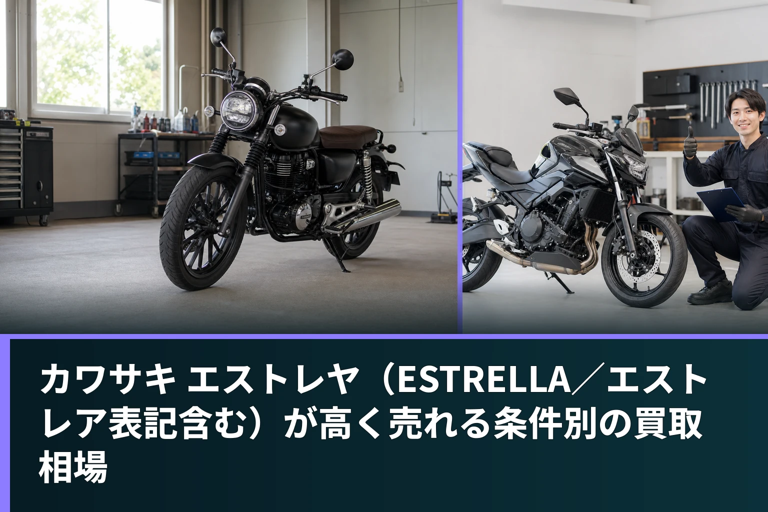 カワサキ エストレヤ(ESTRELLA/エストレア表記含む)が高く売れる条件別の買取相場